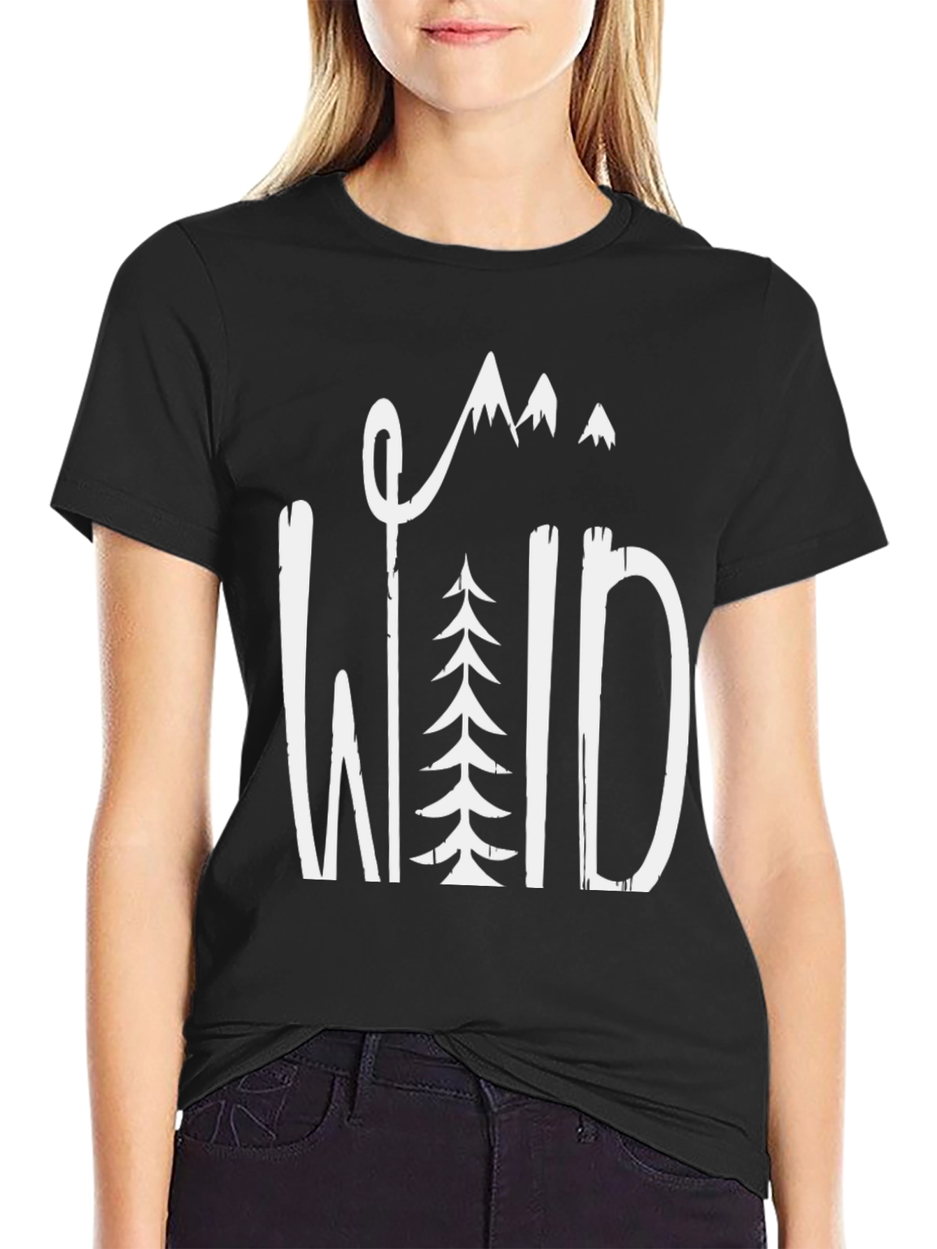 Wild Adventure Black Graphic T-Shirt
