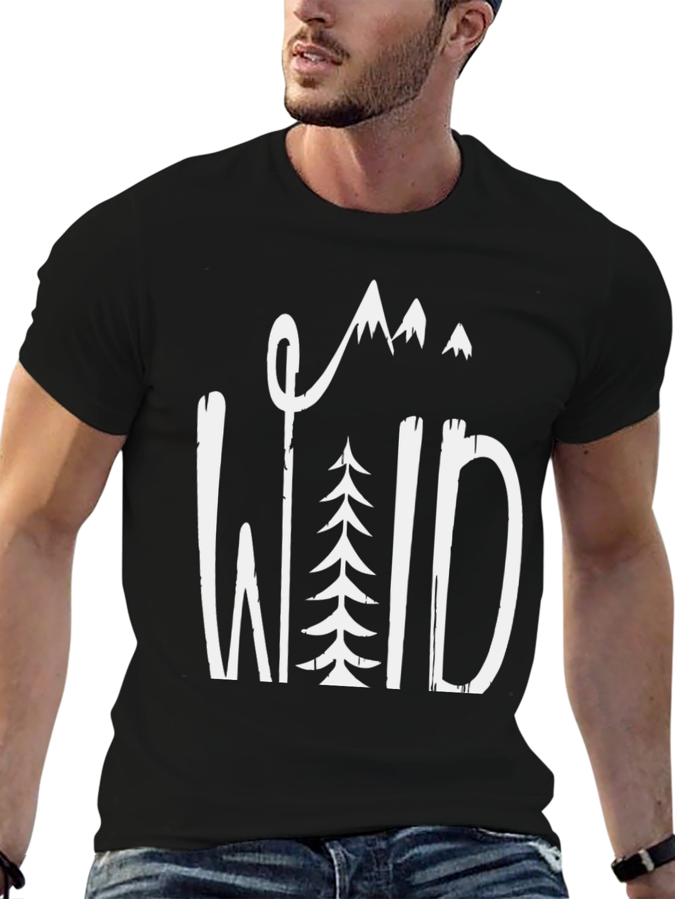 Wild Adventure Black Graphic T-Shirt