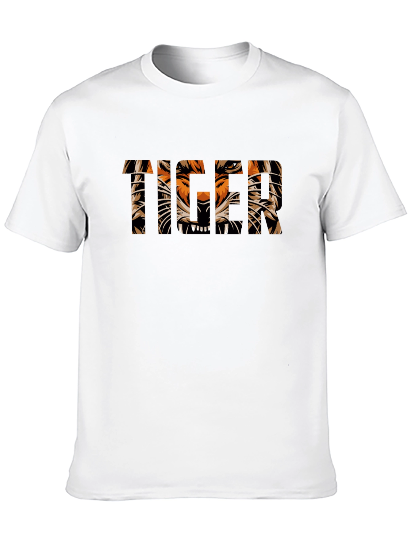 Tiger Graphic Print Black T-Shirt