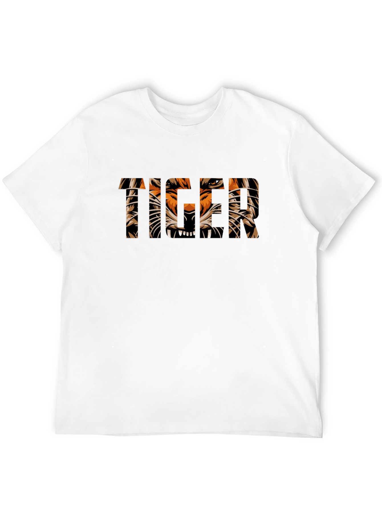 Tiger Graphic Print Black T-Shirt