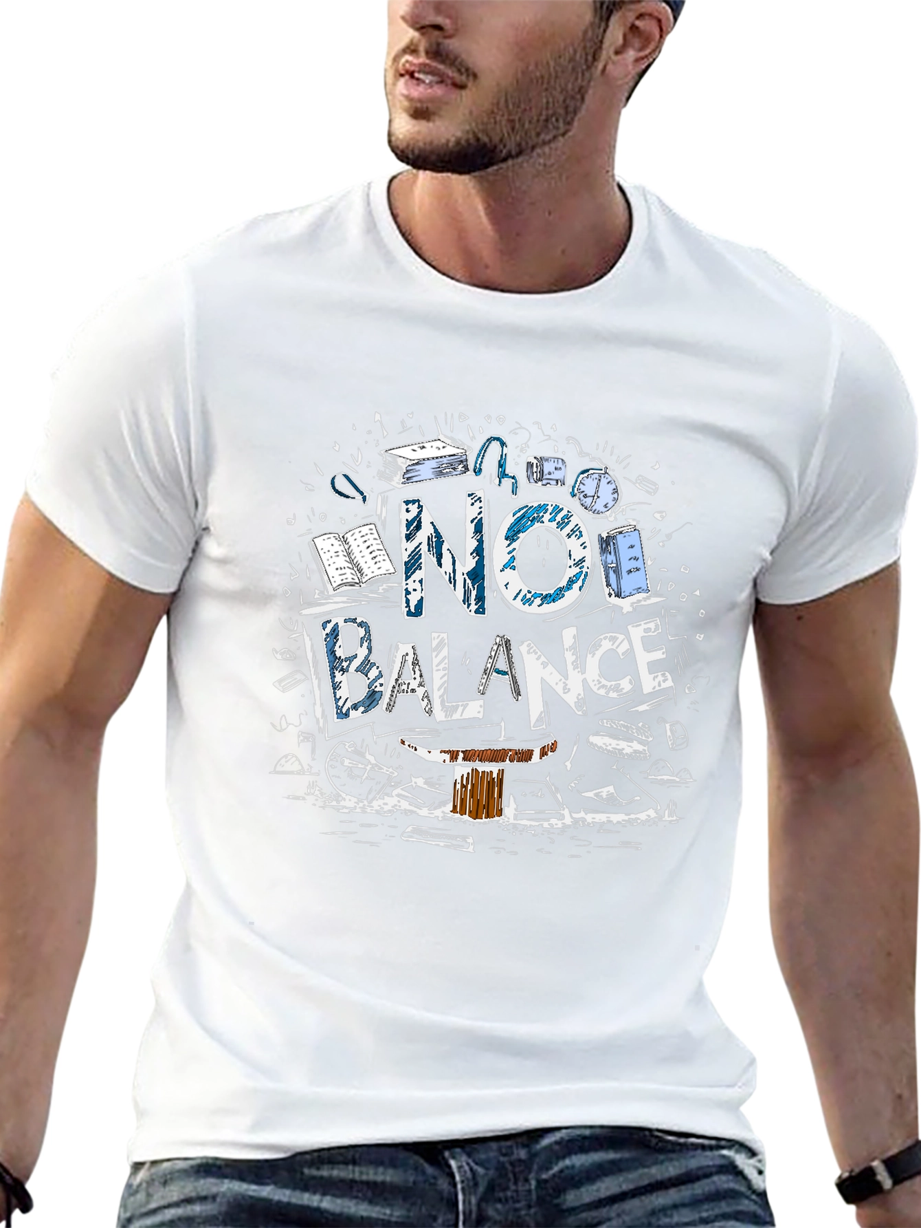 No Balance Graphic Tee - Stylish & Comfortable