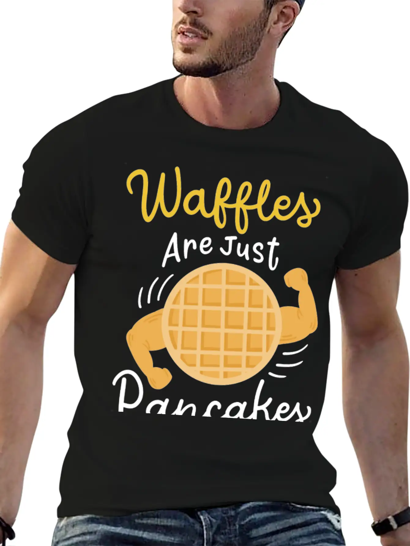 Waffle Pancake Workout Unisex Casual T-Shirt – Clean Design For Daily Comfort