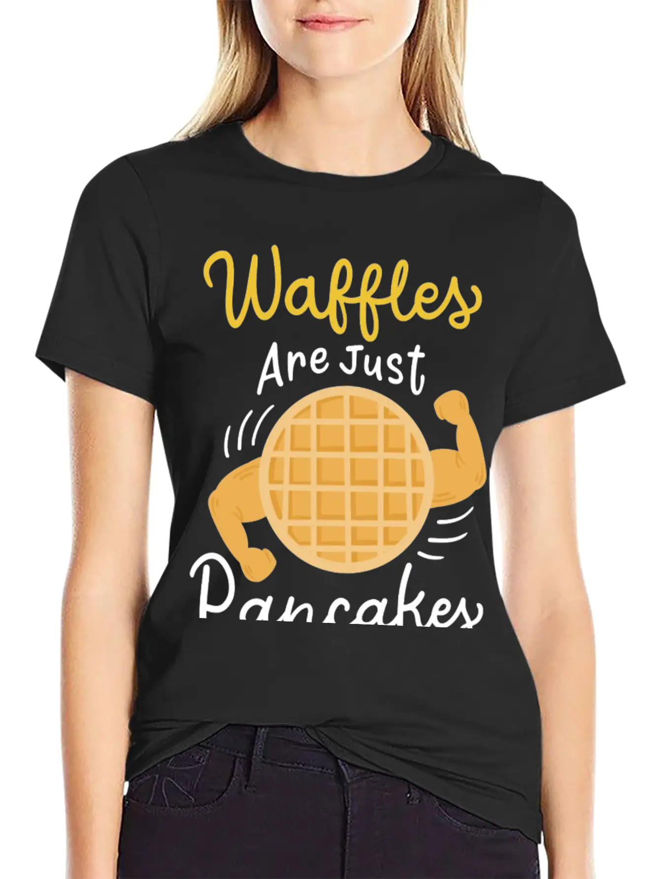 Waffle Pancake Workout Unisex Casual T-Shirt – Clean Design For Daily Comfort