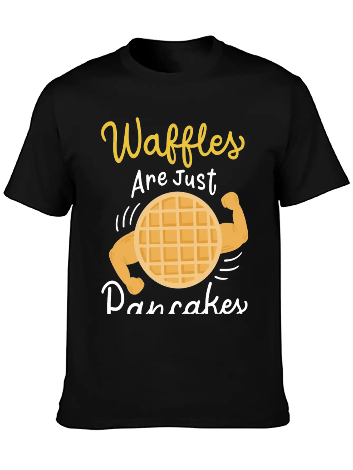 Waffle Pancake Workout Unisex Casual T-Shirt – Clean Design For Daily Comfort