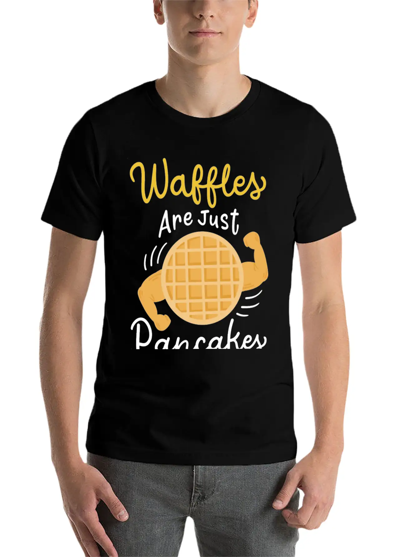 Waffle Pancake Workout Unisex Casual T-Shirt – Clean Design For Daily Comfort