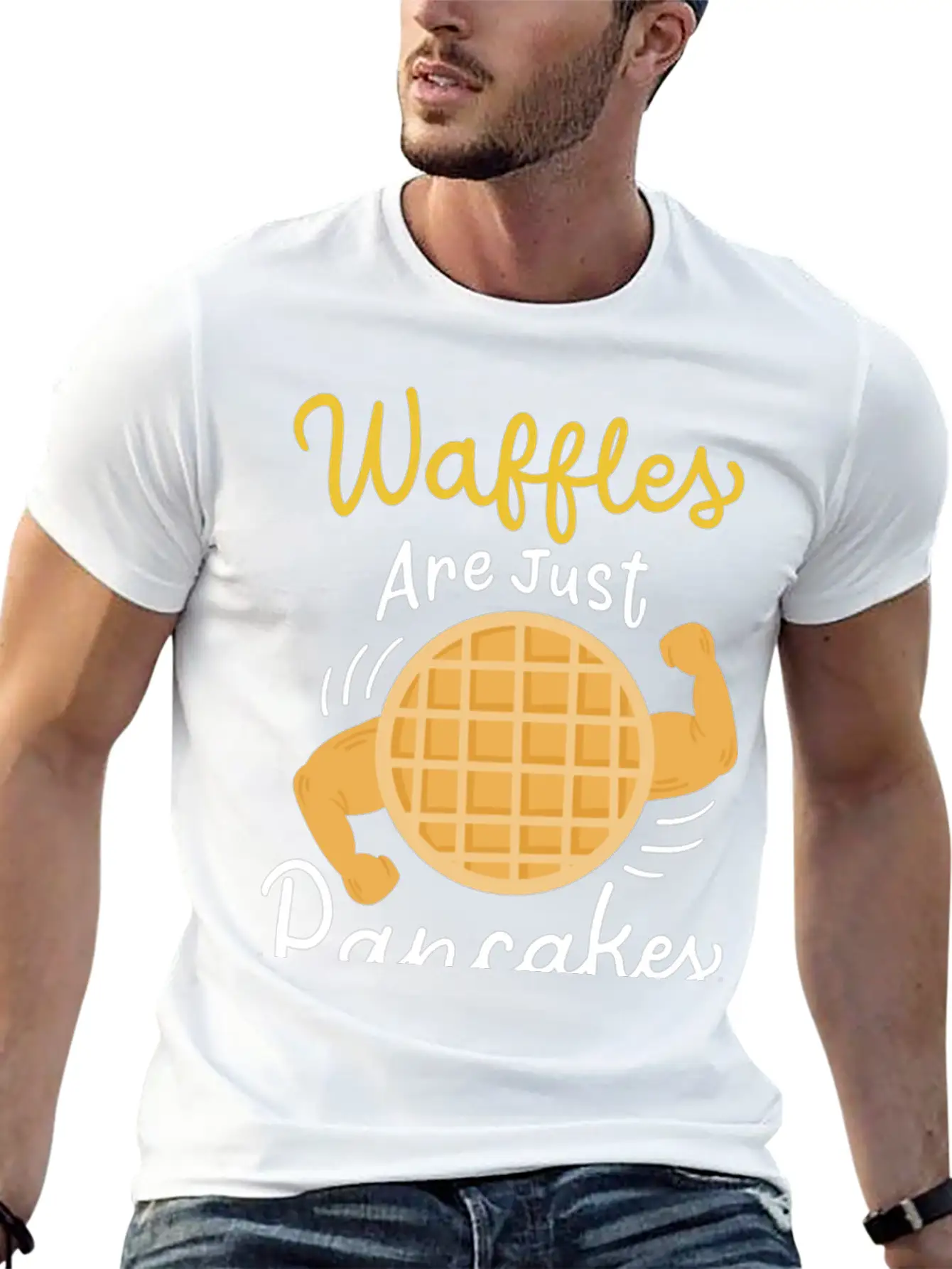 Waffle Pancake Workout Unisex Casual T-Shirt – Clean Design For Daily Comfort