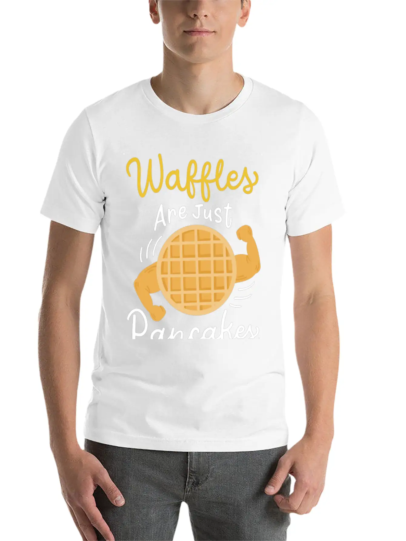 Waffle Pancake Workout Unisex Casual T-Shirt – Clean Design For Daily Comfort