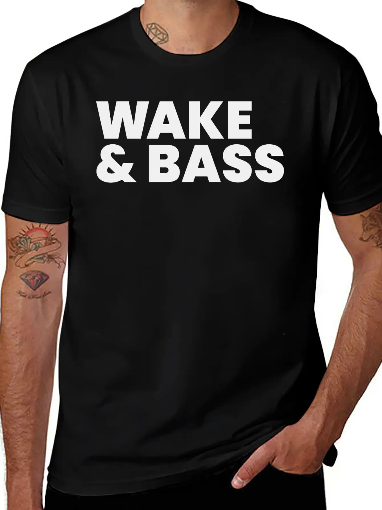 Wake And Bass Techno Quote Soft Cotton Short Sleeve Tee – Unisex Wardrobe Staple