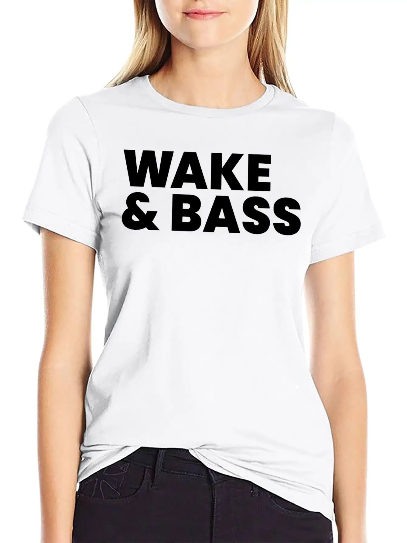Wake And Bass Techno Quote Soft Cotton Short Sleeve Tee – Unisex Wardrobe Staple