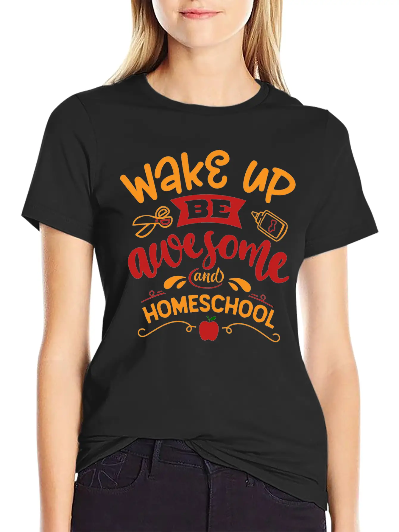 Wake Up Be Awesome And Home School Unisex Casual T-Shirt – Clean Design For Daily Comfort