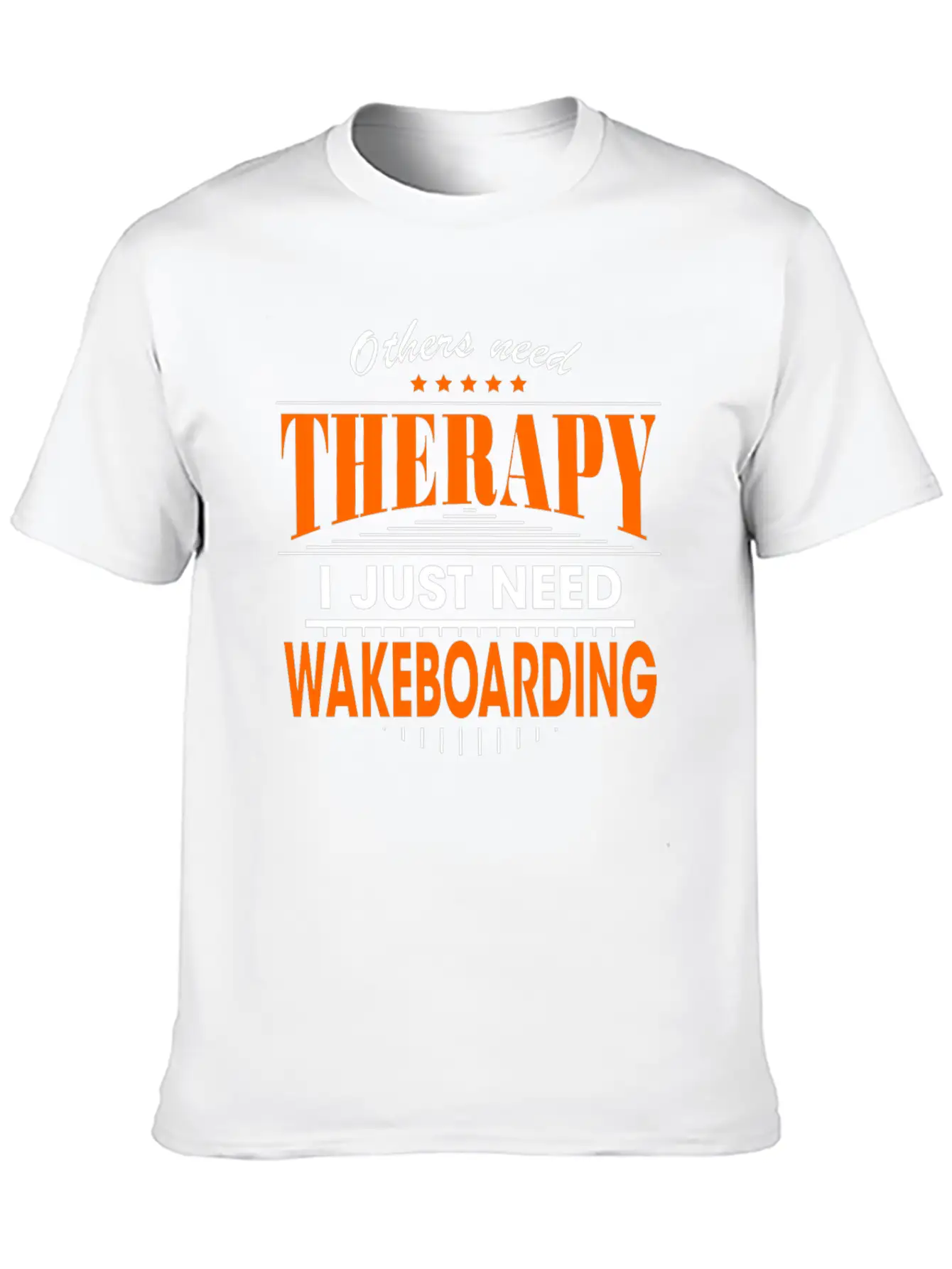 Wakeboarding Is My Therapy Lightweight Cotton T-Shirt – Daily Comfort Graphic Shirt