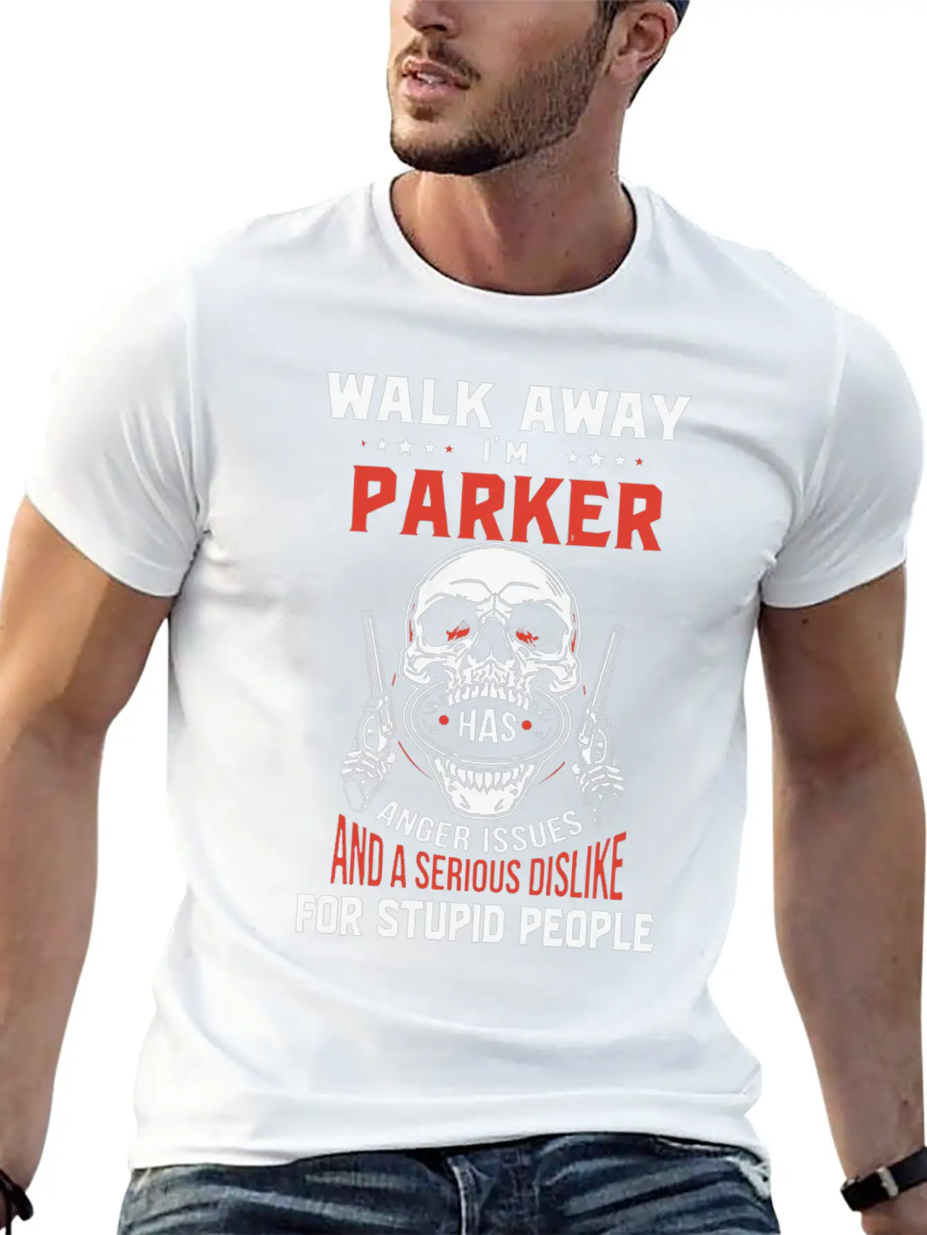 Walk Away I Am Parker Anger Issues And A Serious D Stylish Everyday T-Shirt – Unisex Basic Cotton Tee