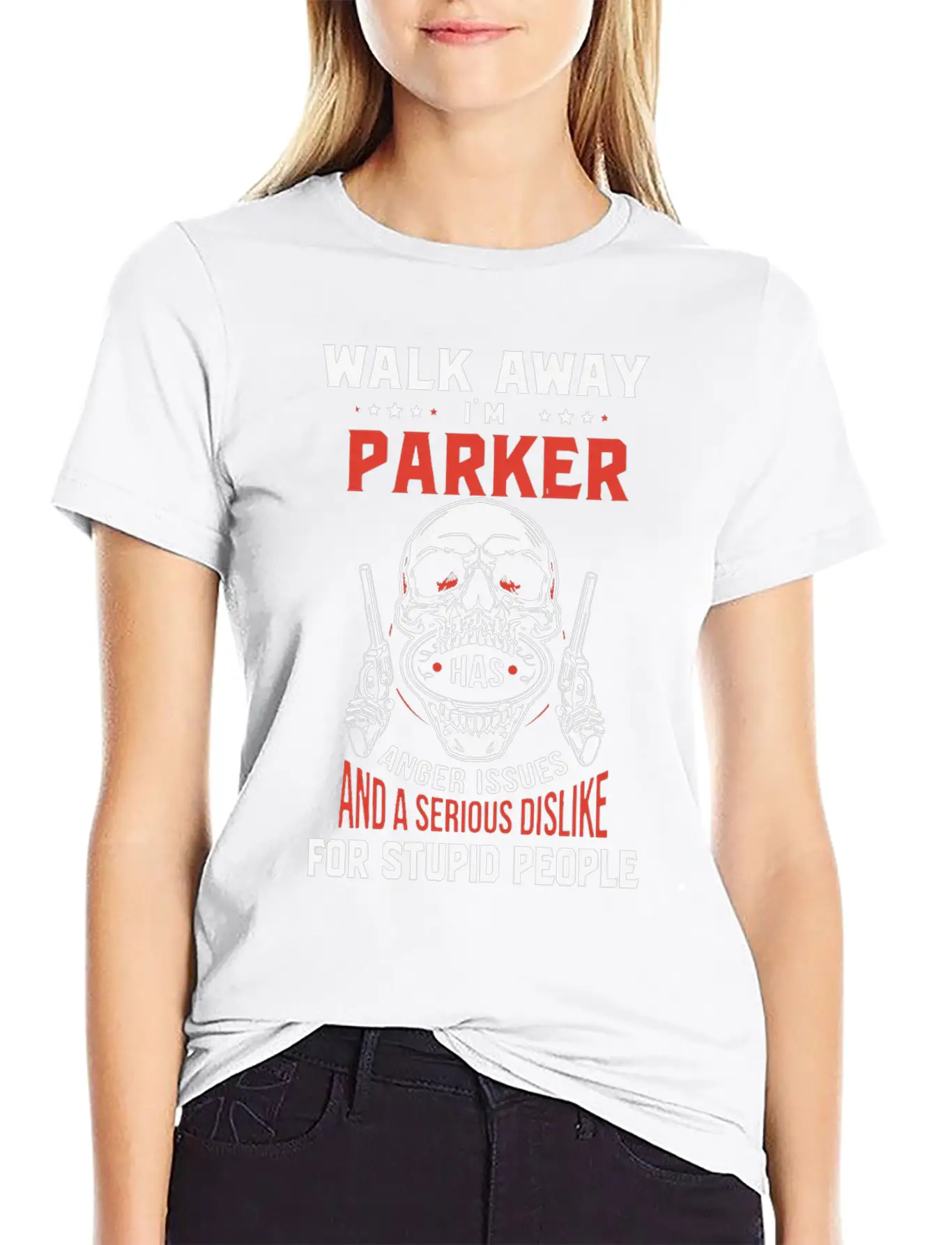 Walk Away I Am Parker Anger Issues And A Serious D Stylish Everyday T-Shirt – Unisex Basic Cotton Tee