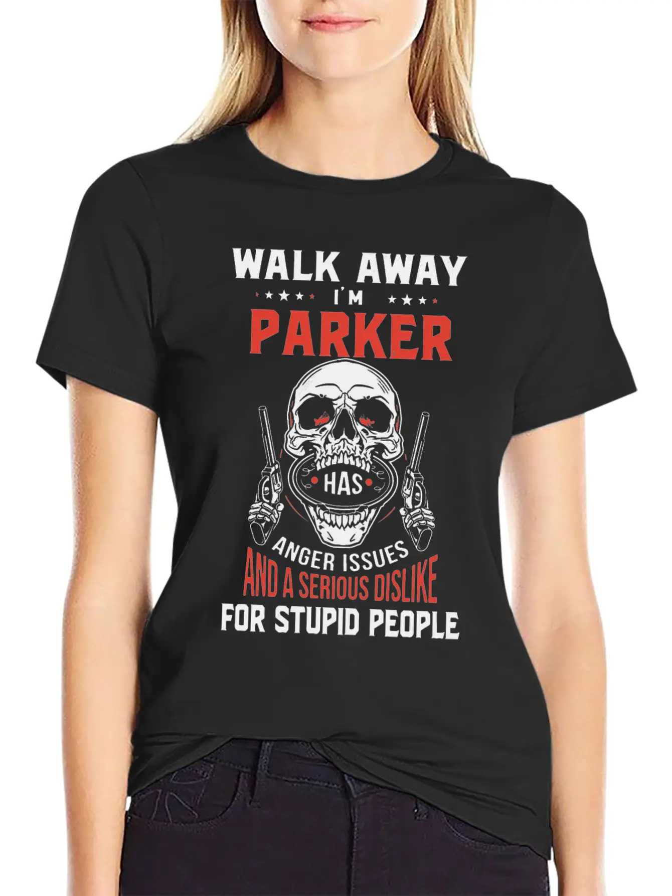 Walk Away I Am Parker Anger Issues And A Serious D Stylish Everyday T-Shirt – Unisex Basic Cotton Tee