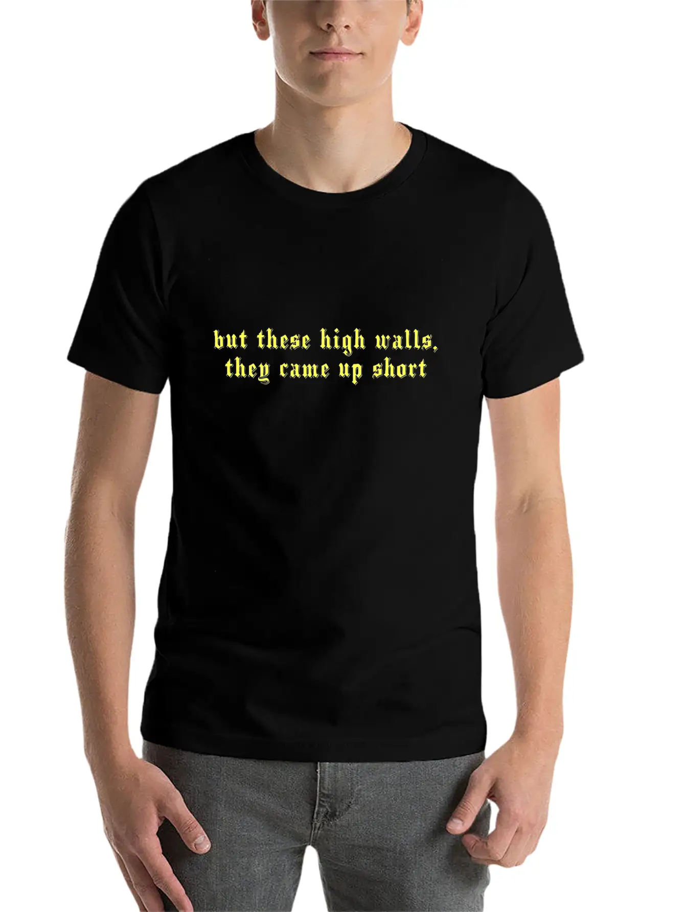 Walls Lyrics Classic Fit Graphic Tee For Daily Comfort – Unisex Cotton Shirt
