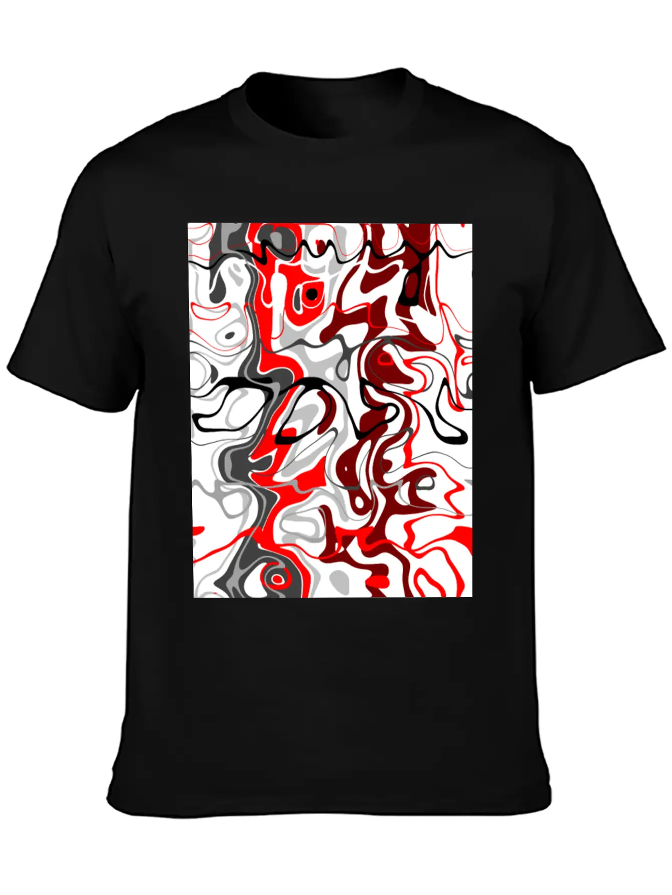 Wandering Abstract Unisex Casual T-Shirt – Clean Design For Daily Comfort