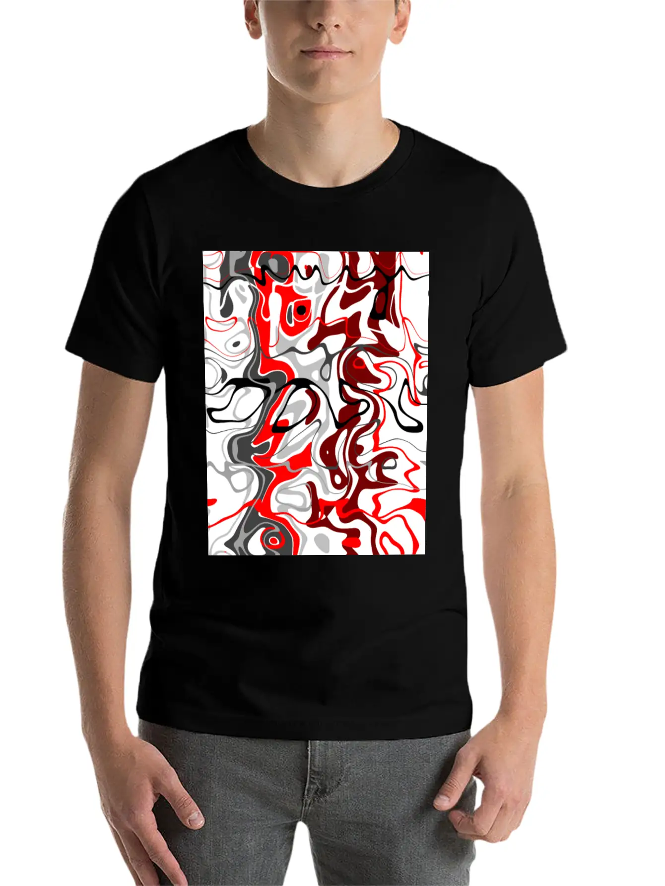Wandering Abstract Unisex Casual T-Shirt – Clean Design For Daily Comfort