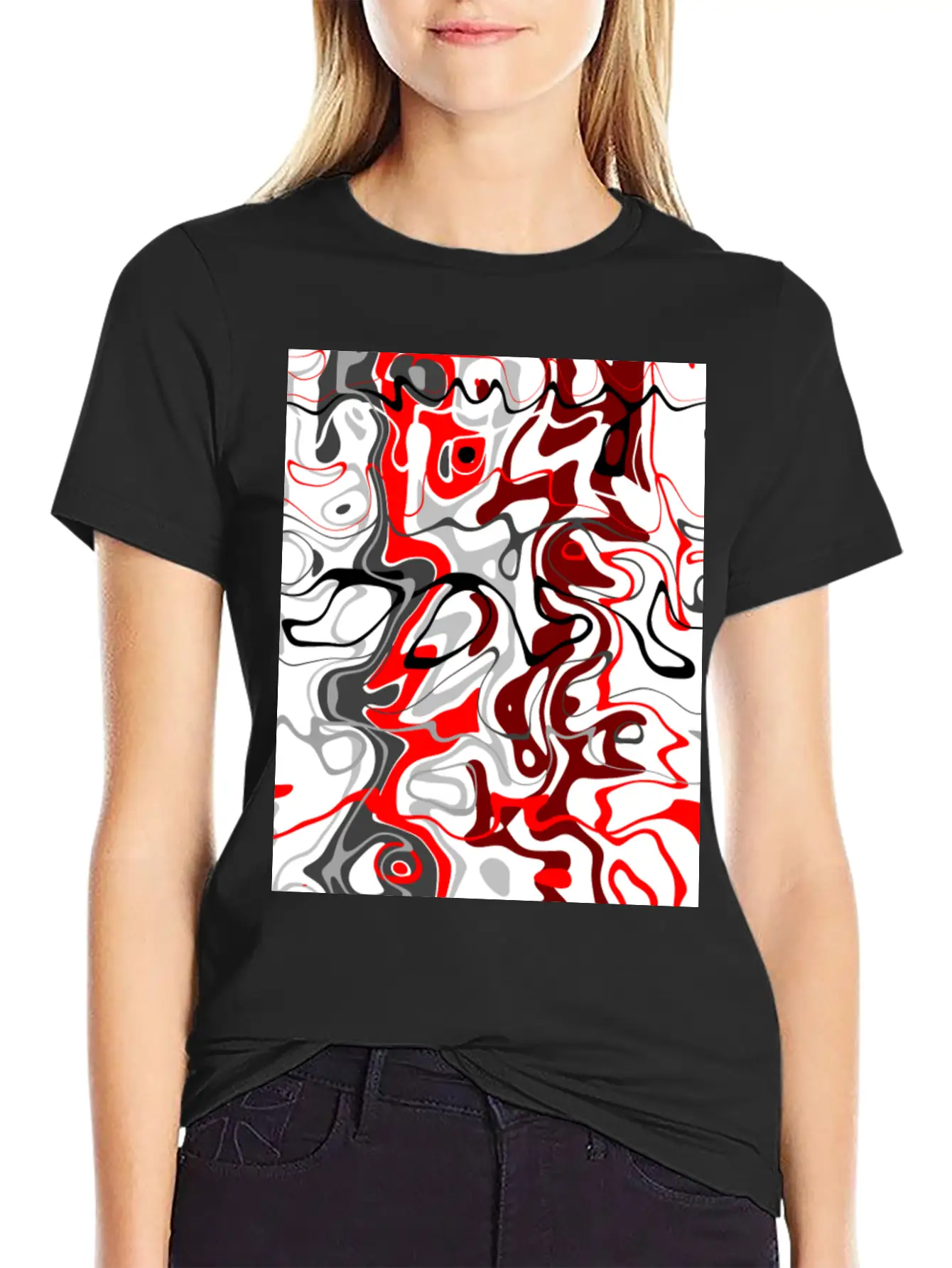 Wandering Abstract Unisex Casual T-Shirt – Clean Design For Daily Comfort