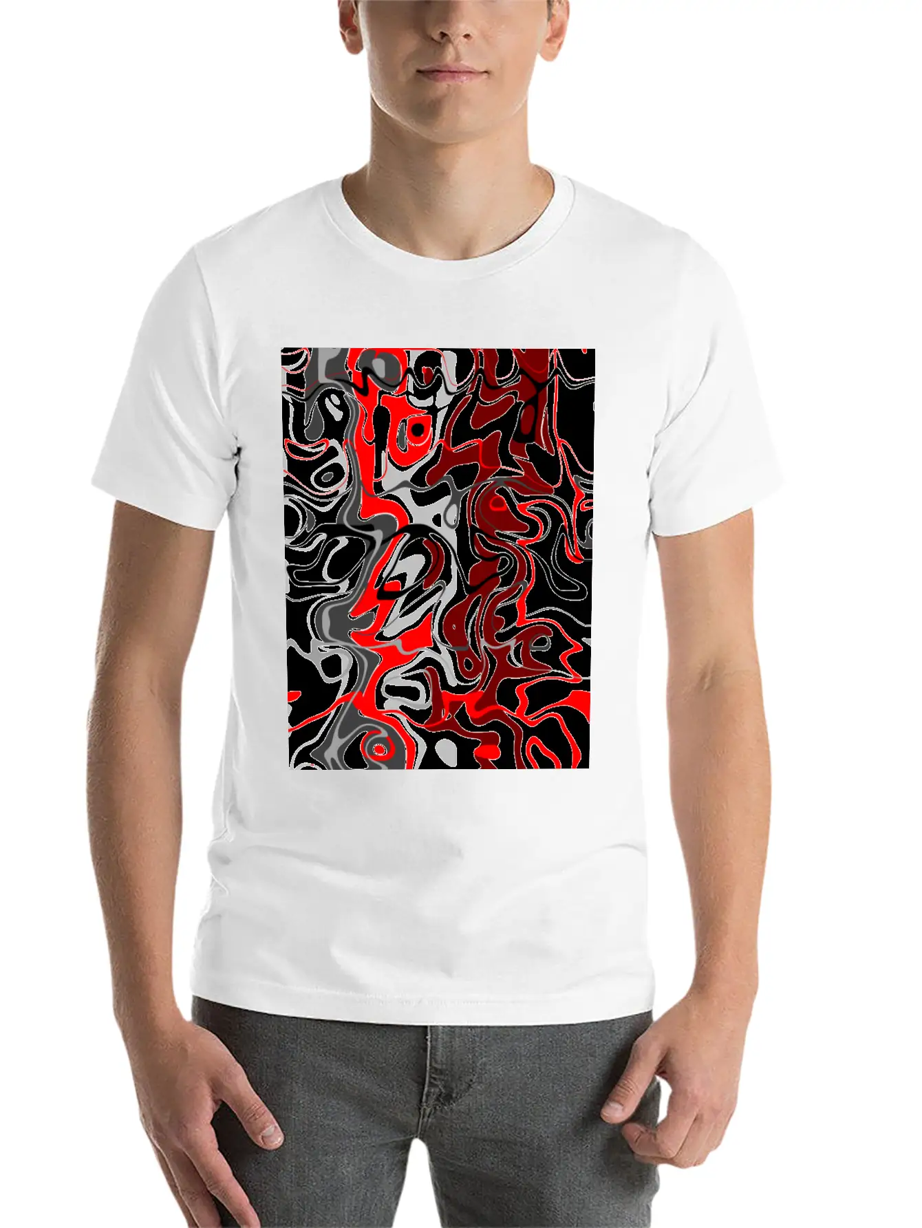 Wandering Abstract Unisex Casual T-Shirt – Clean Design For Daily Comfort