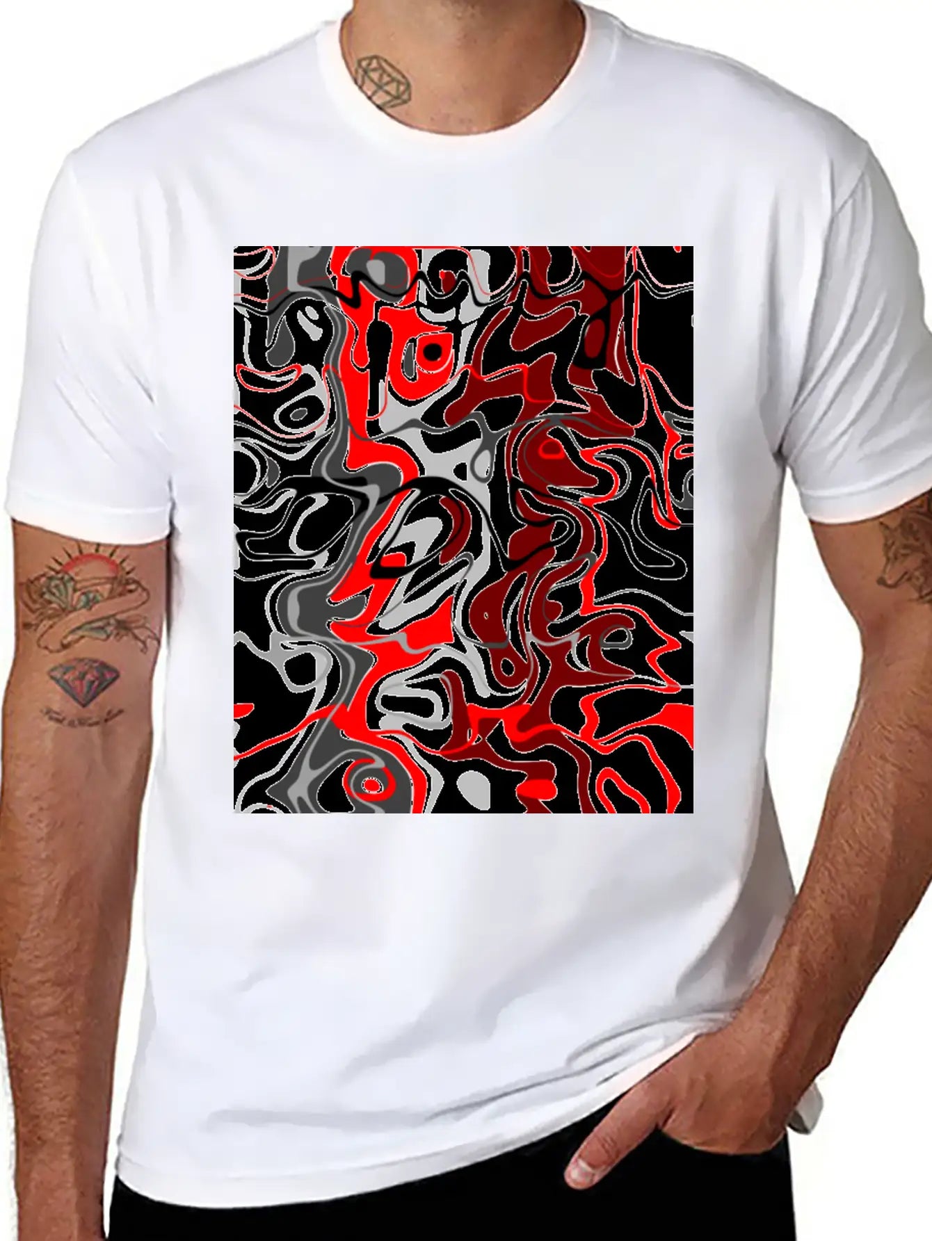 Wandering Abstract Unisex Casual T-Shirt – Clean Design For Daily Comfort