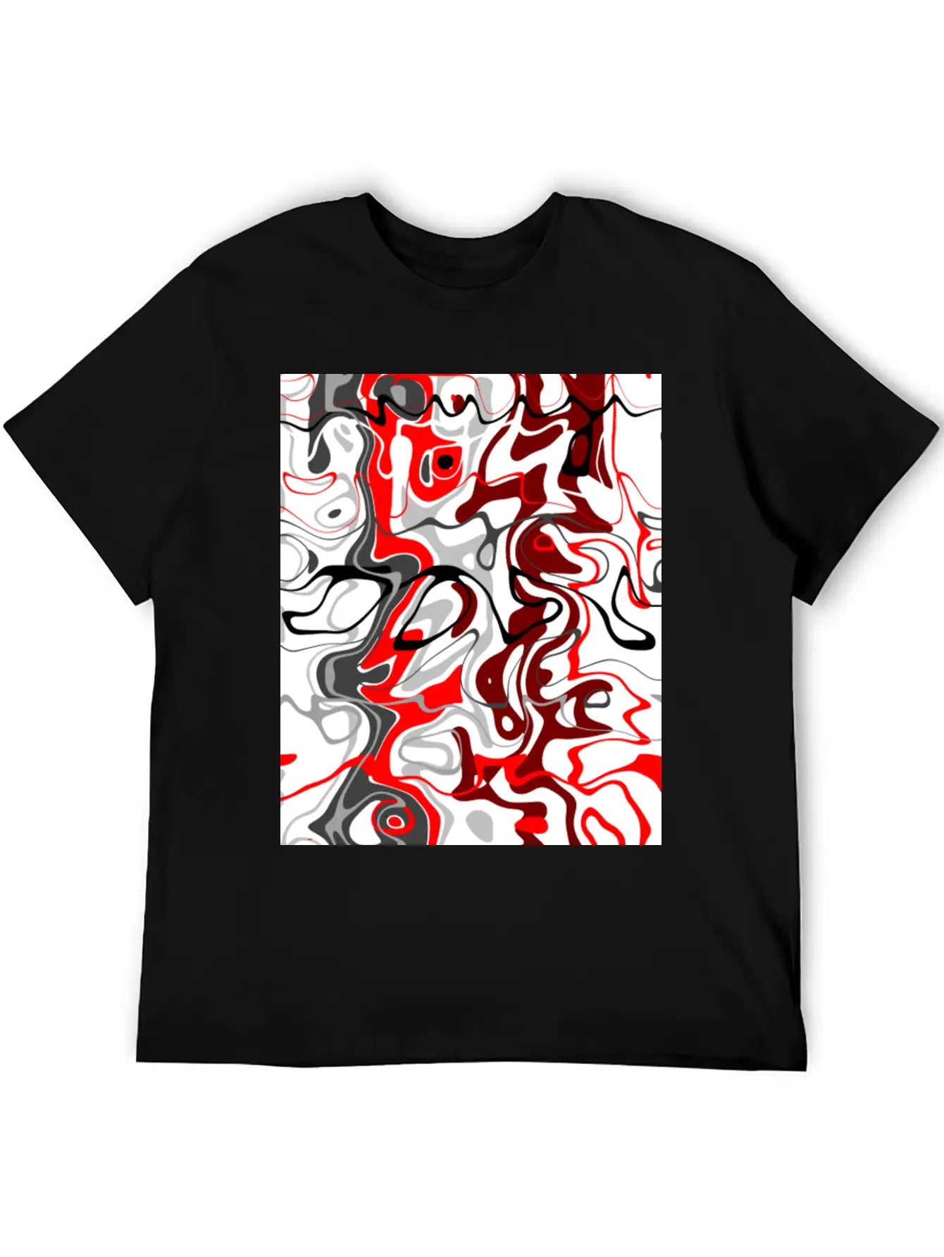 Wandering Abstract Unisex Casual T-Shirt – Clean Design For Daily Comfort