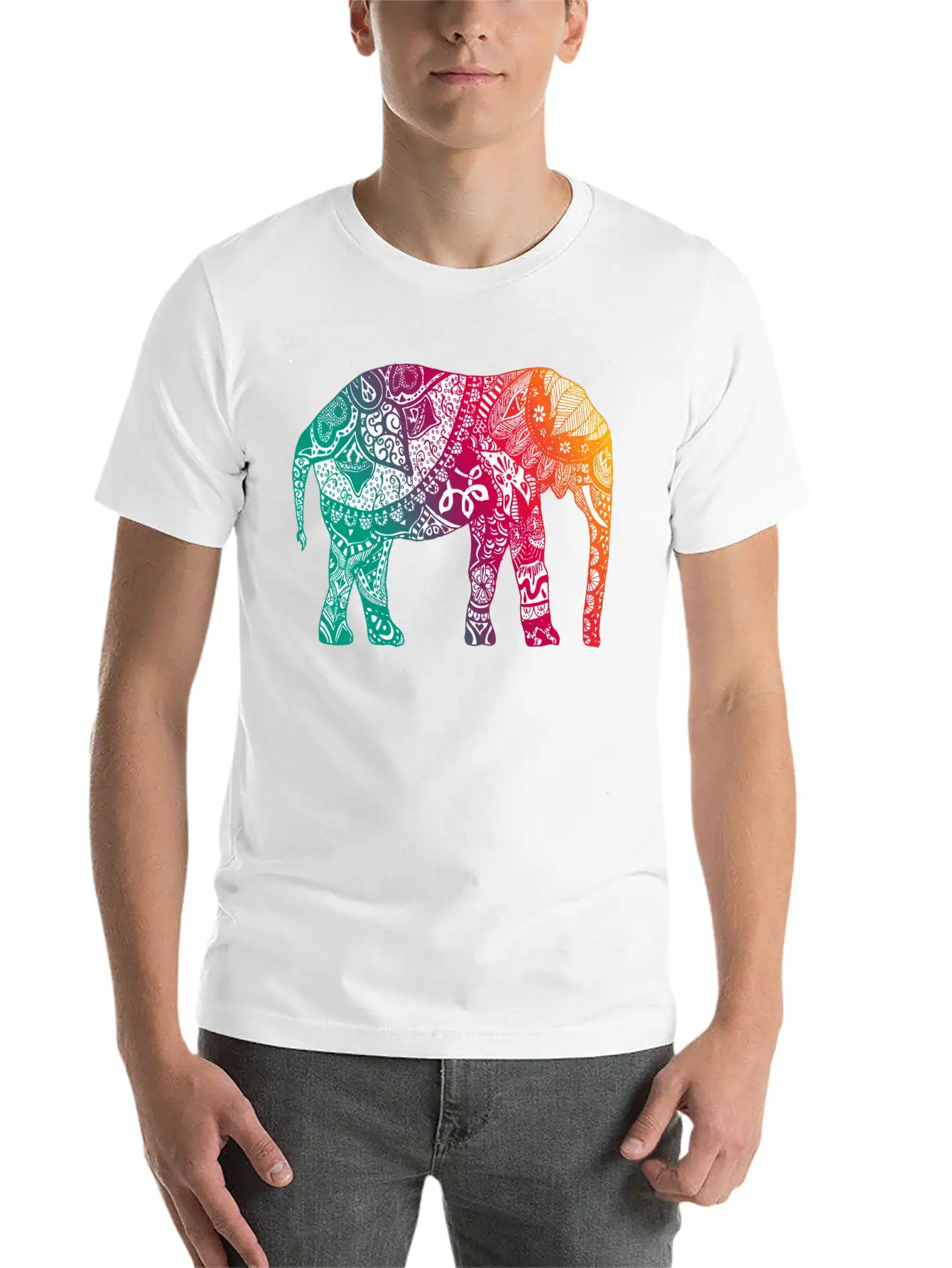 Warm Elephant Soft Cotton Short Sleeve Tee – Unisex Wardrobe Staple