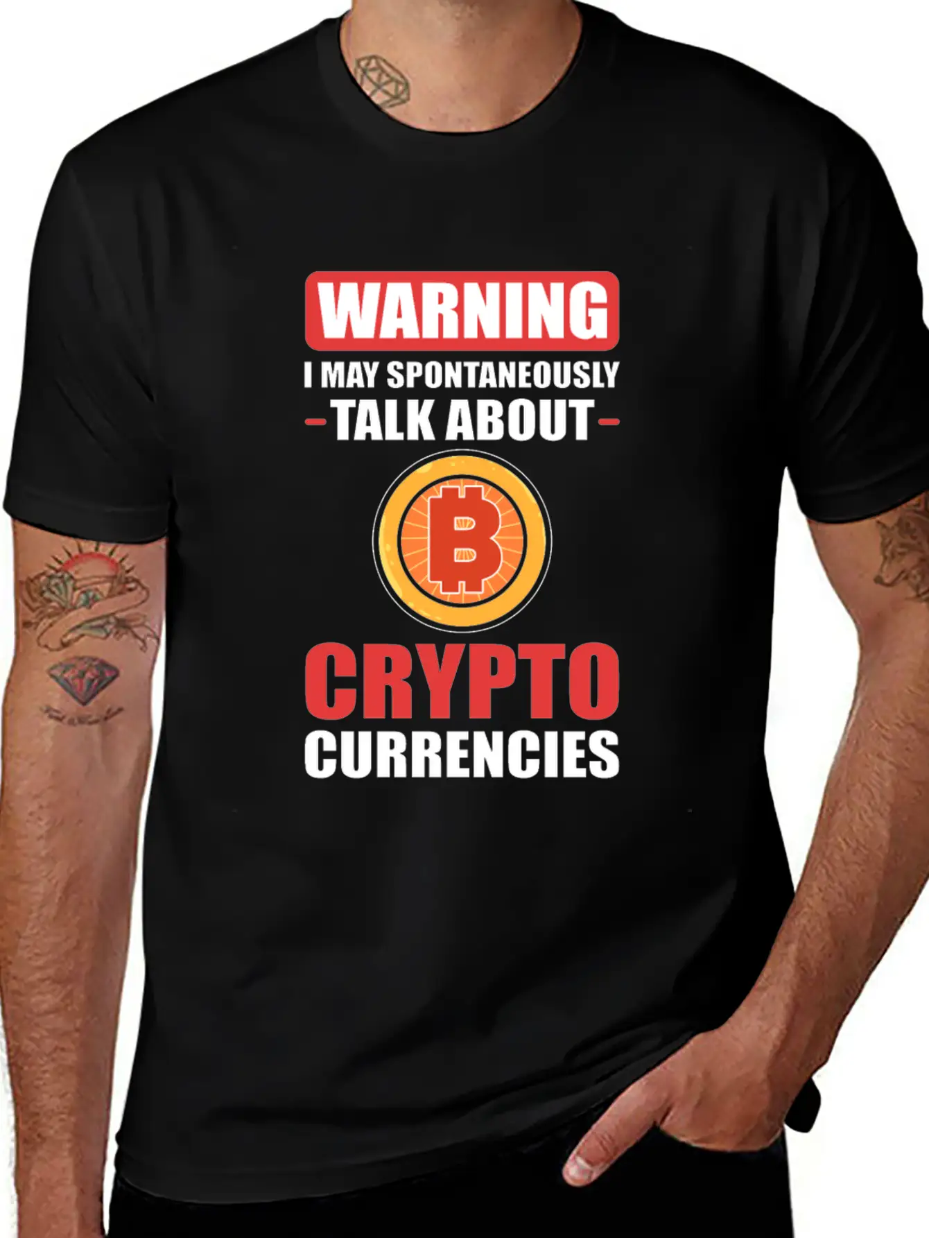 Warning I May Spontaneously Talk About Crypto Unisex Casual T-Shirt – Clean Design For Daily Comfort