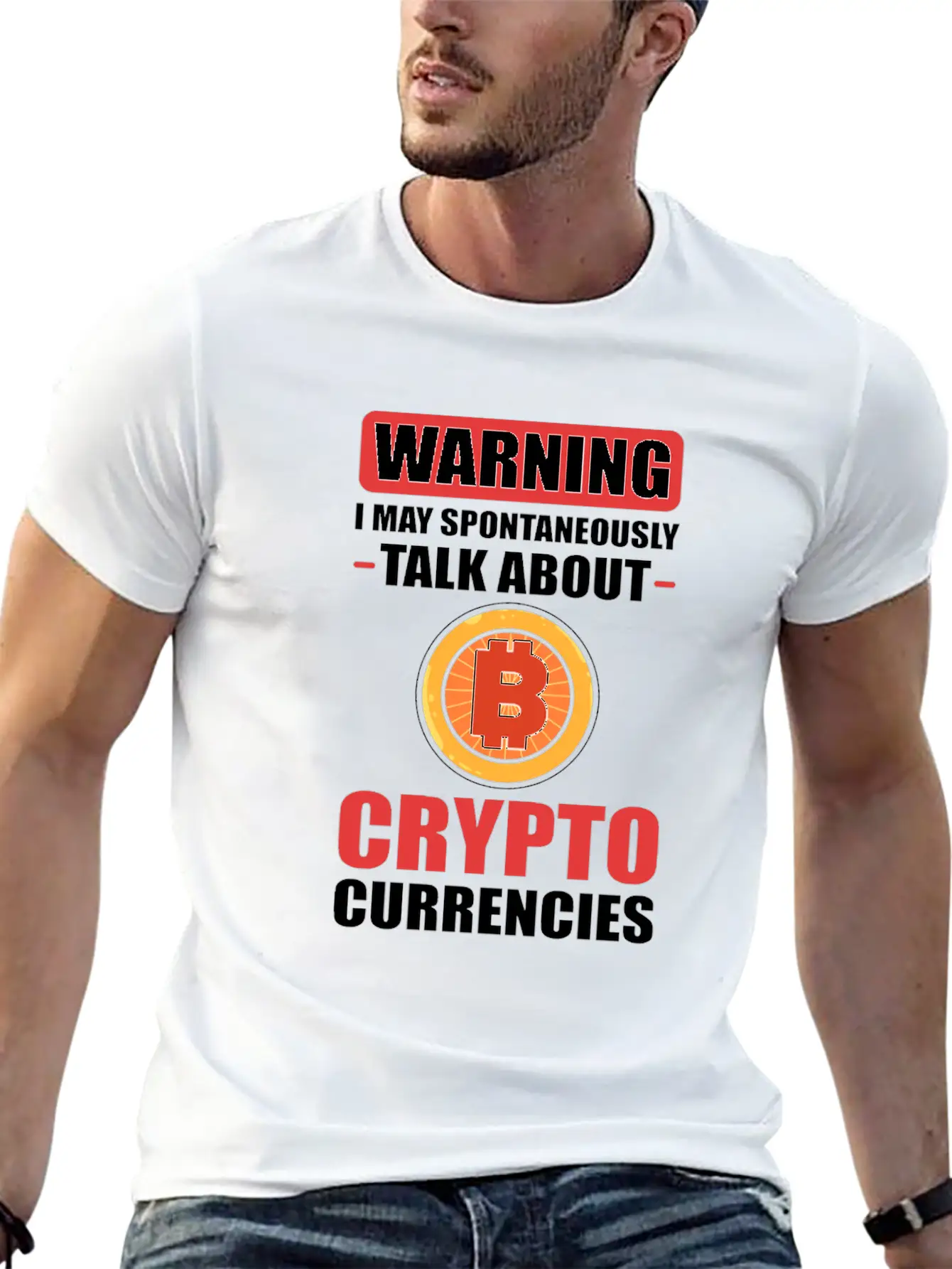 Warning I May Spontaneously Talk About Crypto Unisex Casual T-Shirt – Clean Design For Daily Comfort