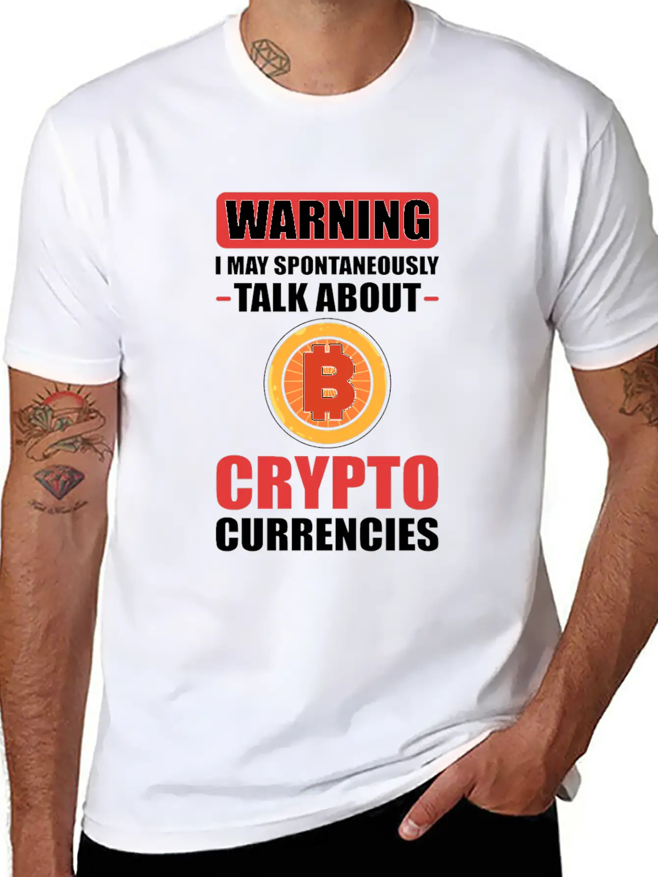 Warning I May Spontaneously Talk About Crypto Unisex Casual T-Shirt – Clean Design For Daily Comfort