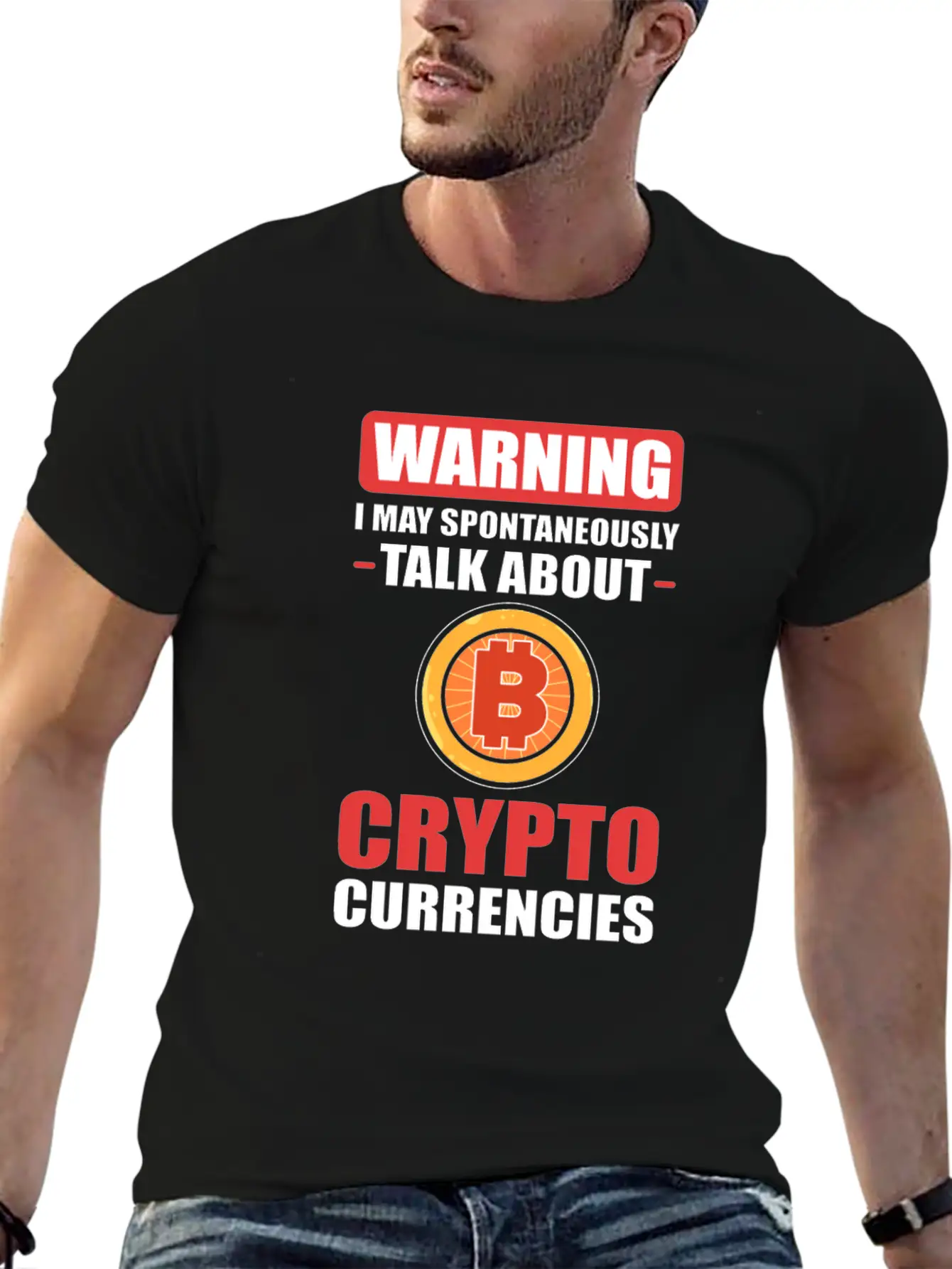 Warning I May Spontaneously Talk About Crypto Unisex Casual T-Shirt – Clean Design For Daily Comfort