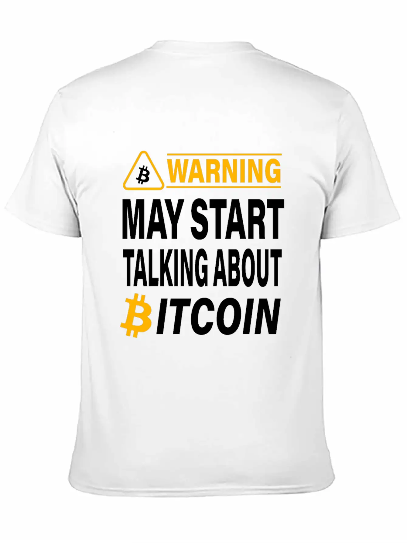 Warning May Start Talking About Bitcoin BTC Unisex Casual T-Shirt – Clean Design For Daily Comfort