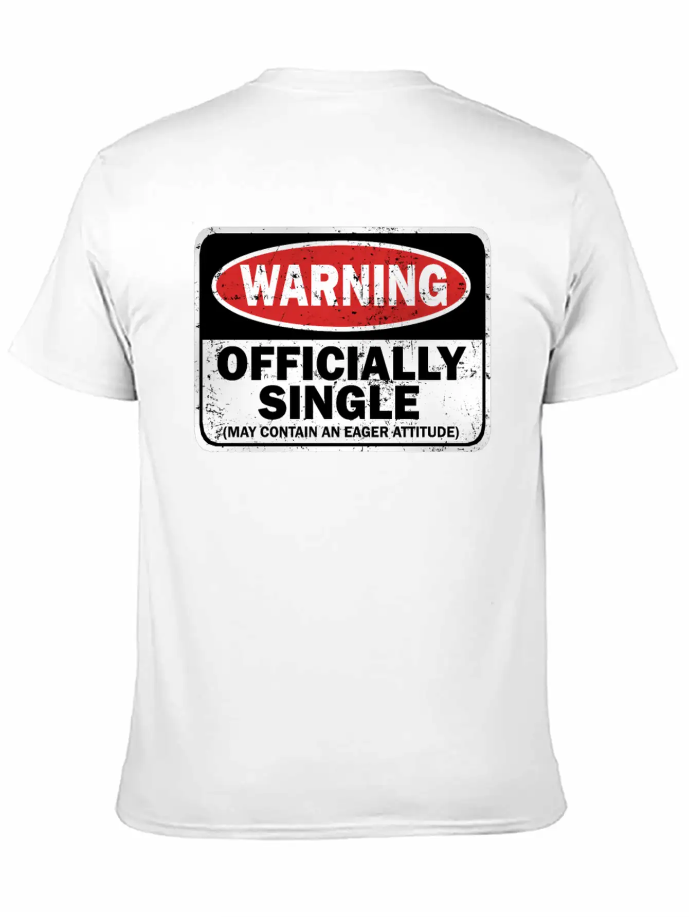 Warning Officially Single May Contain An Eager Soft Cotton Short Sleeve Tee – Unisex Wardrobe Staple