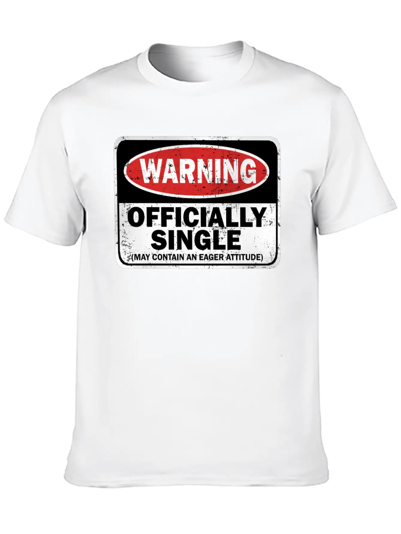 Warning Officially Single May Contain An Eager Soft Cotton Short Sleeve Tee – Unisex Wardrobe Staple