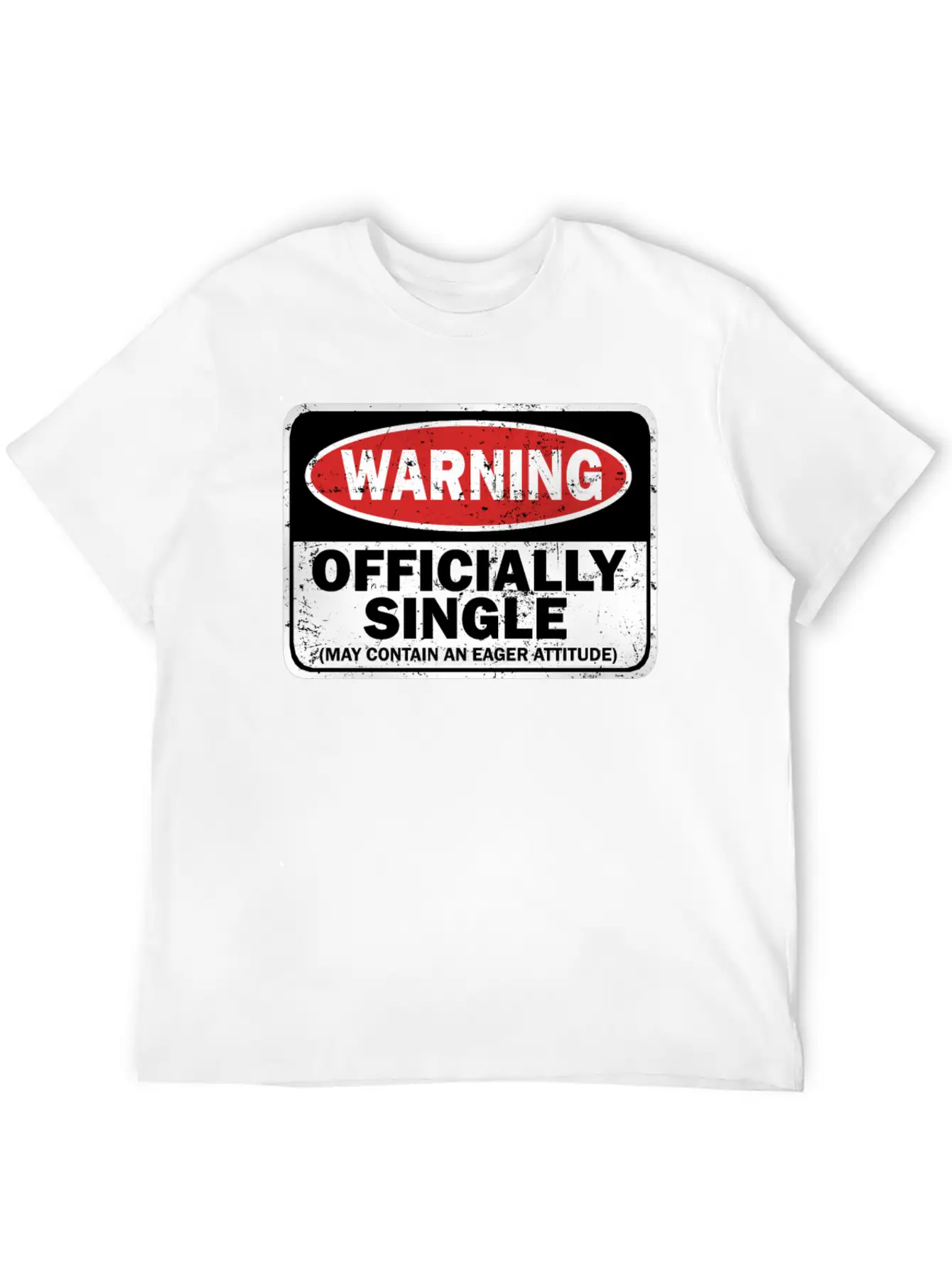 Warning Officially Single May Contain An Eager Soft Cotton Short Sleeve Tee – Unisex Wardrobe Staple
