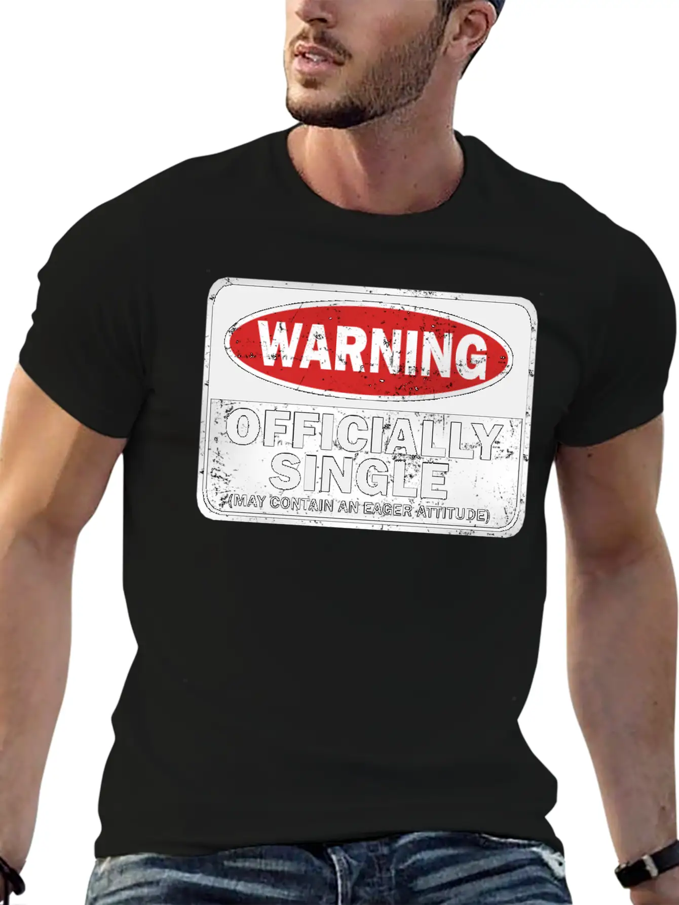 Warning Officially Single May Contain An Eager Soft Cotton Short Sleeve Tee – Unisex Wardrobe Staple