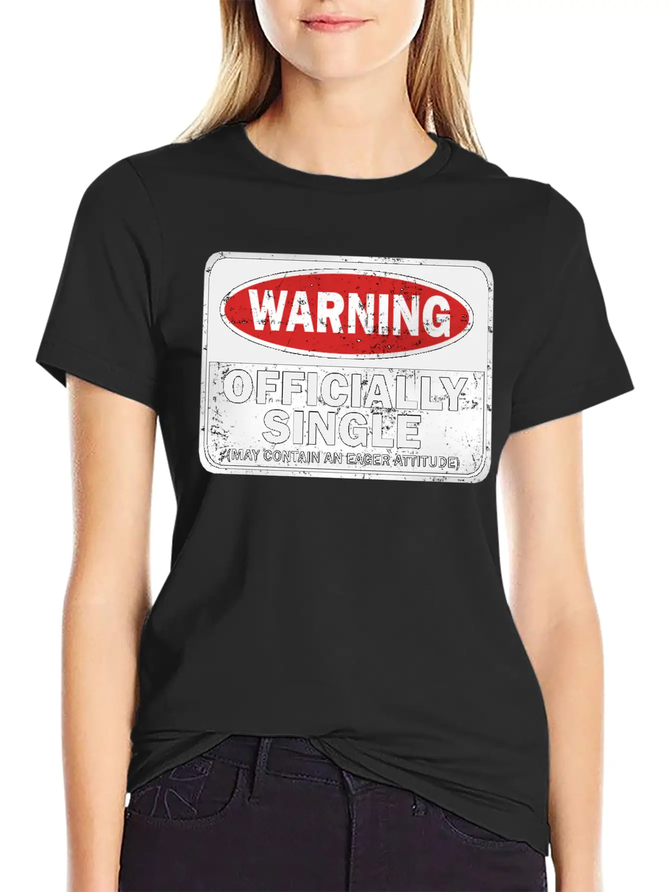 Warning Officially Single May Contain An Eager Soft Cotton Short Sleeve Tee – Unisex Wardrobe Staple
