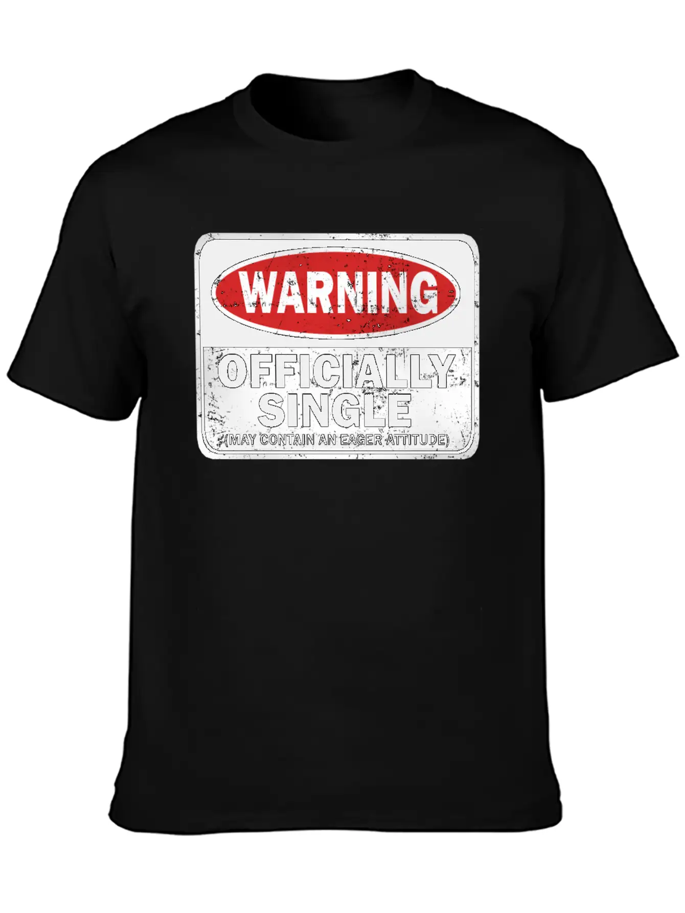Warning Officially Single May Contain An Eager Soft Cotton Short Sleeve Tee – Unisex Wardrobe Staple