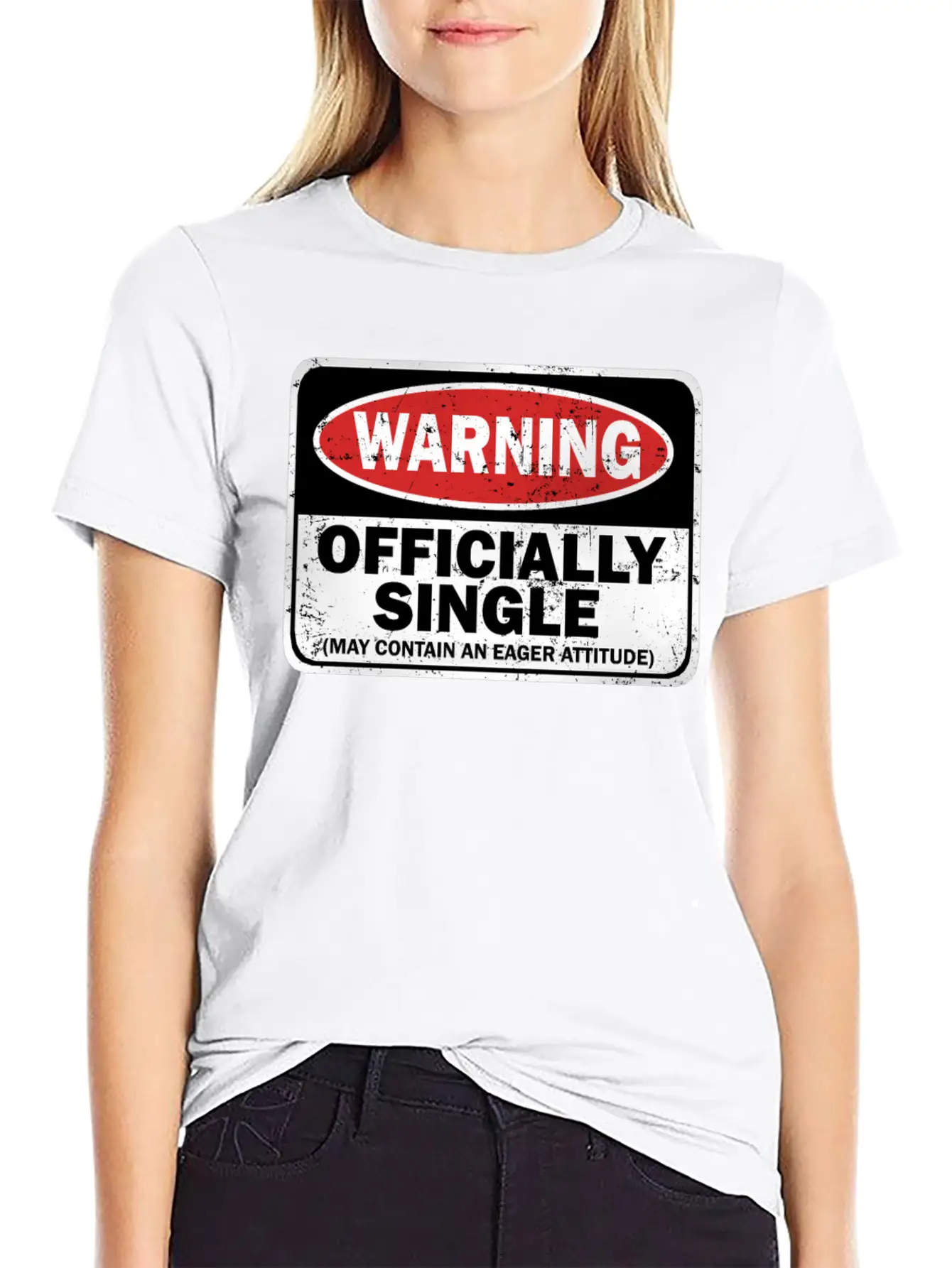 Warning Officially Single May Contain An Eager Soft Cotton Short Sleeve Tee – Unisex Wardrobe Staple
