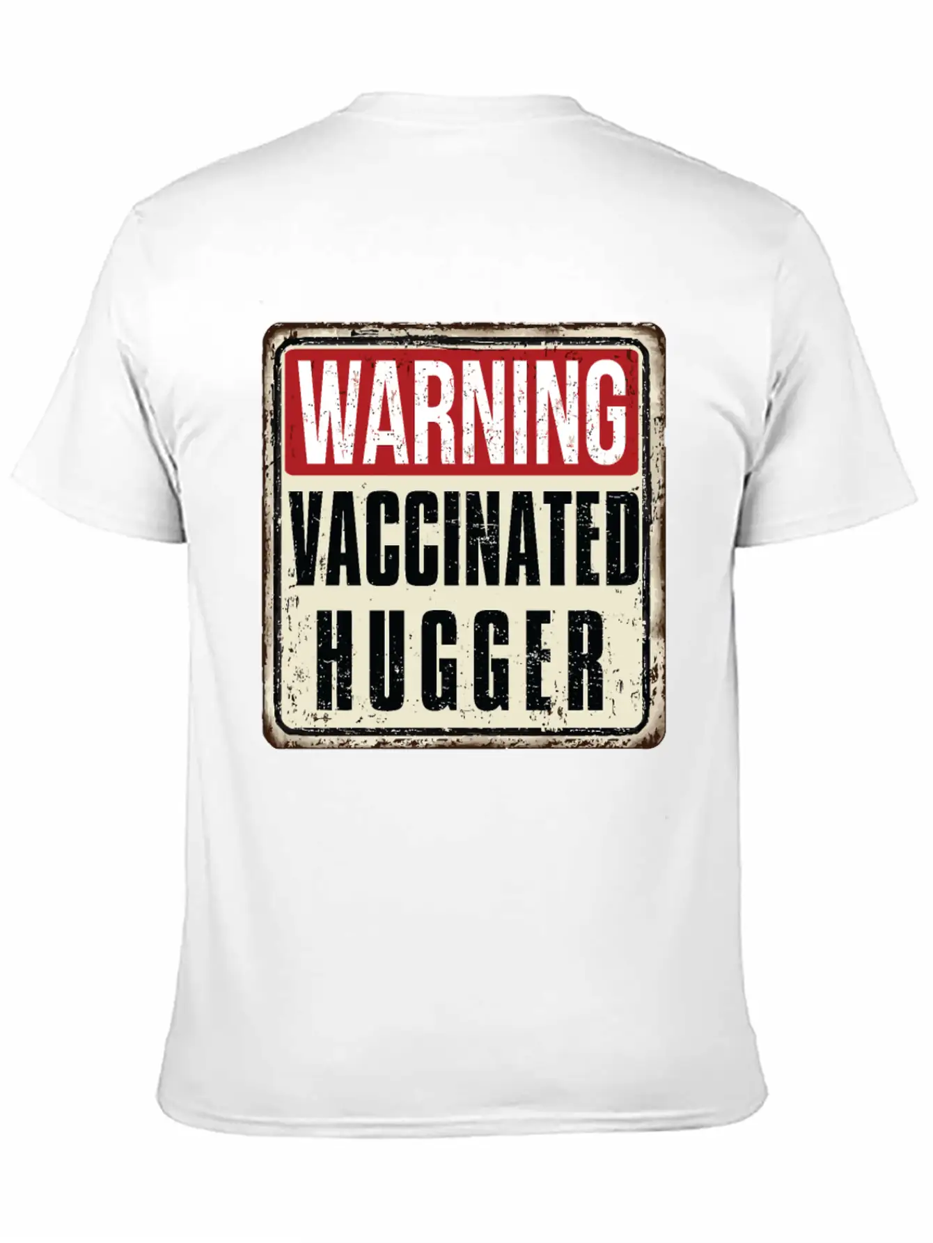 WARNING Vaccinated Hugger Basic Graphic T-Shirt – Daily Comfort In Soft Cotton