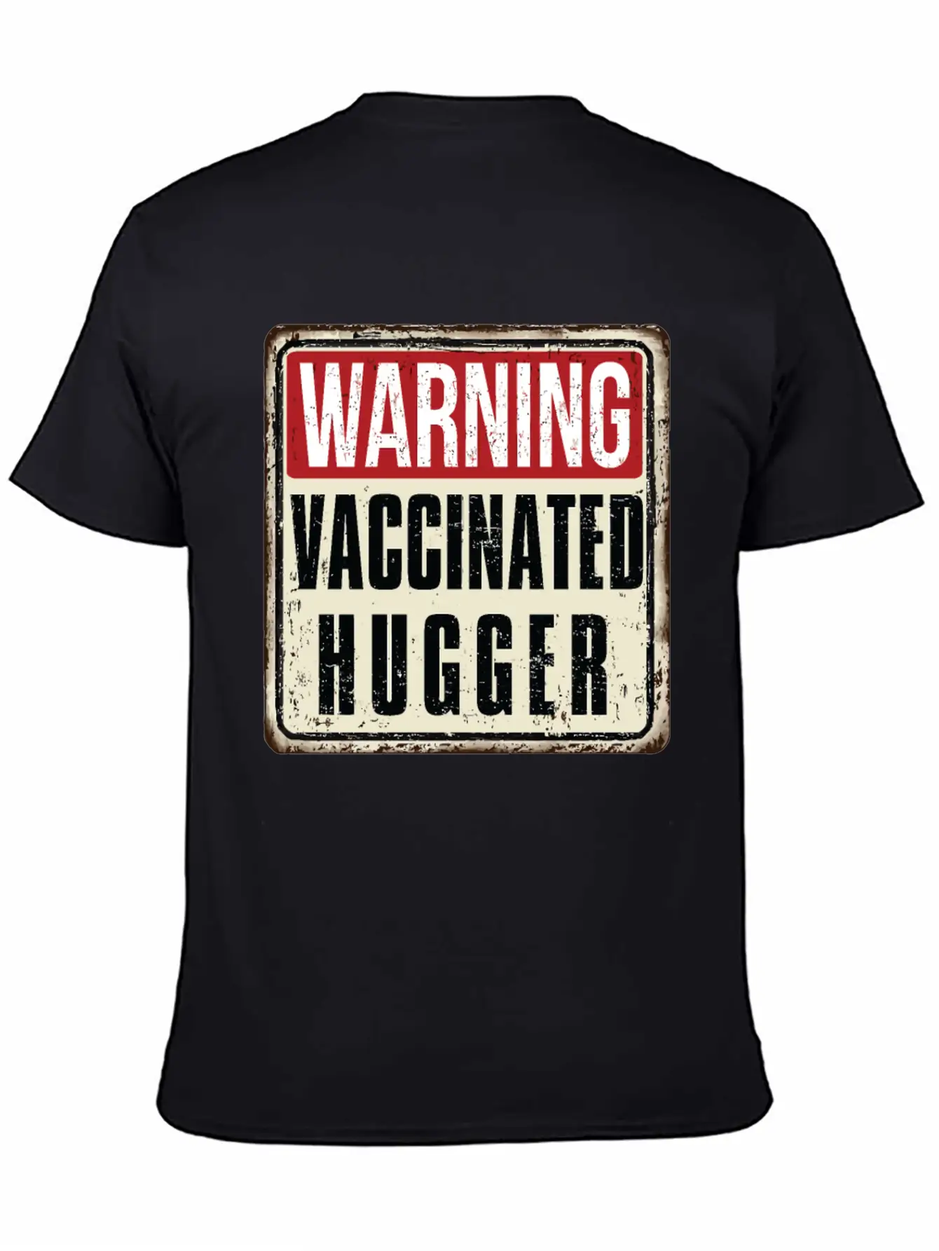 WARNING Vaccinated Hugger Basic Graphic T-Shirt – Daily Comfort In Soft Cotton