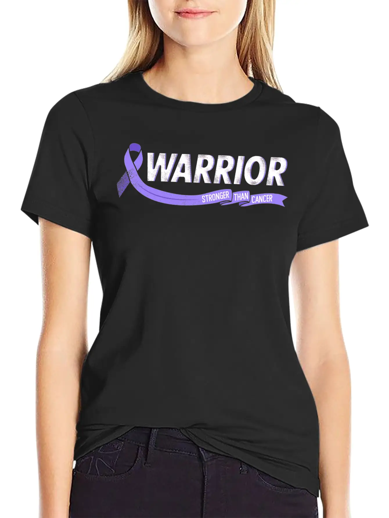 Warrior Stronger Than Cancer Stomach Cancer Lightweight Cotton T-Shirt – Daily Comfort Graphic Shirt