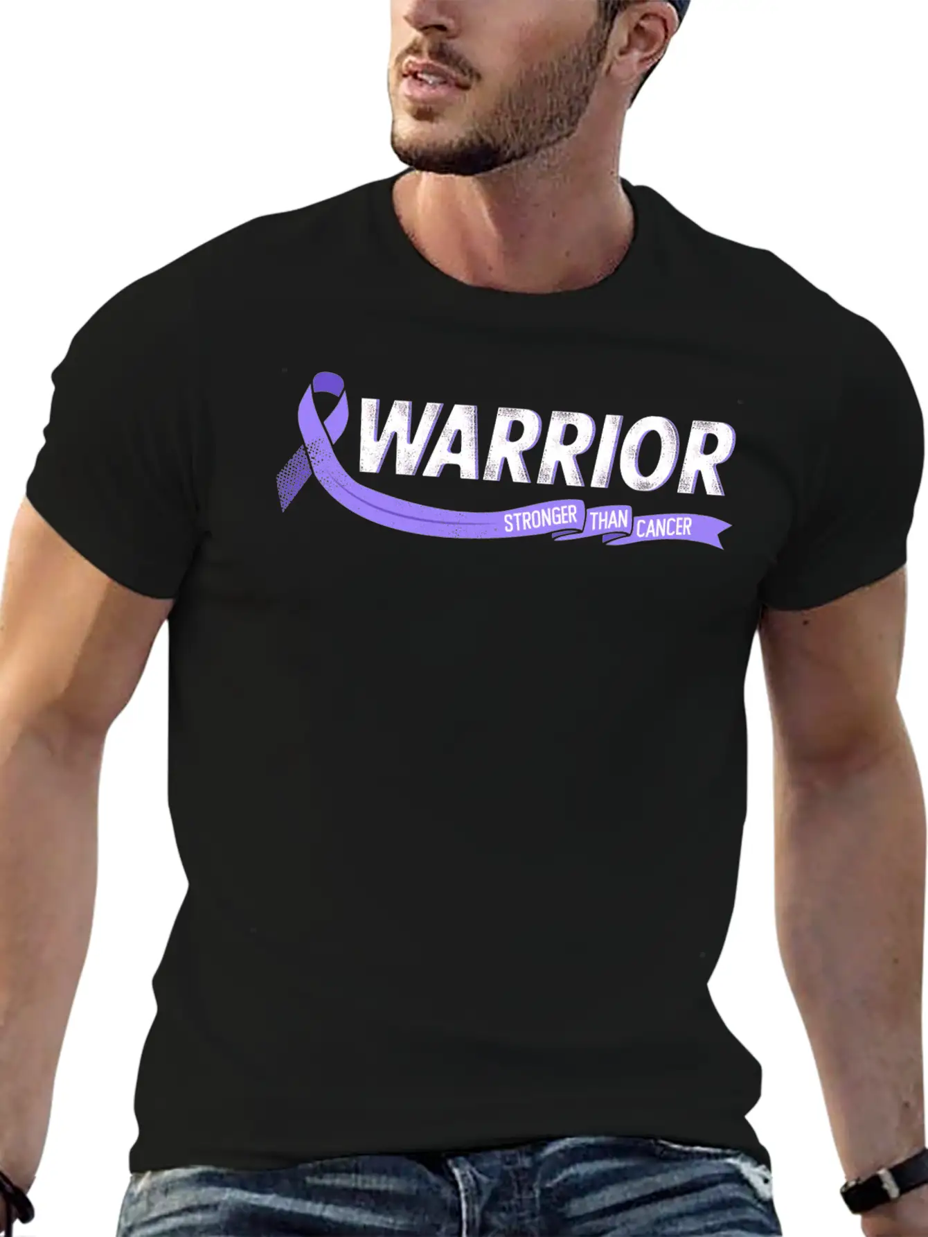 Warrior Stronger Than Cancer Testicular Cancer Lightweight Cotton T-Shirt – Daily Comfort Graphic Shirt