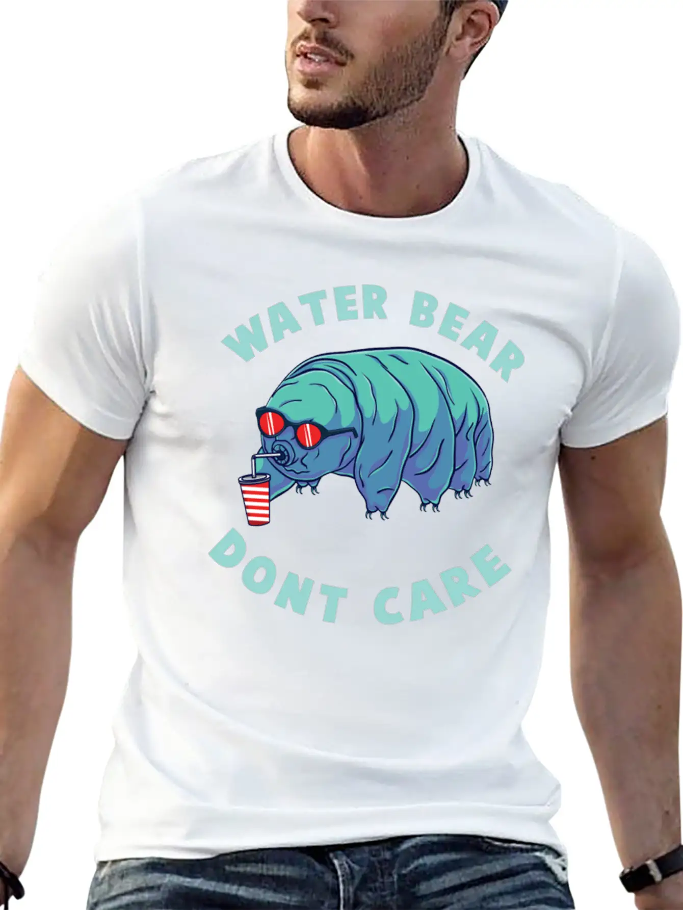 Water Bear Don T Care For Tardigrade Lover Comfortable Minimalist Graphic Tee – Summer Style Essential