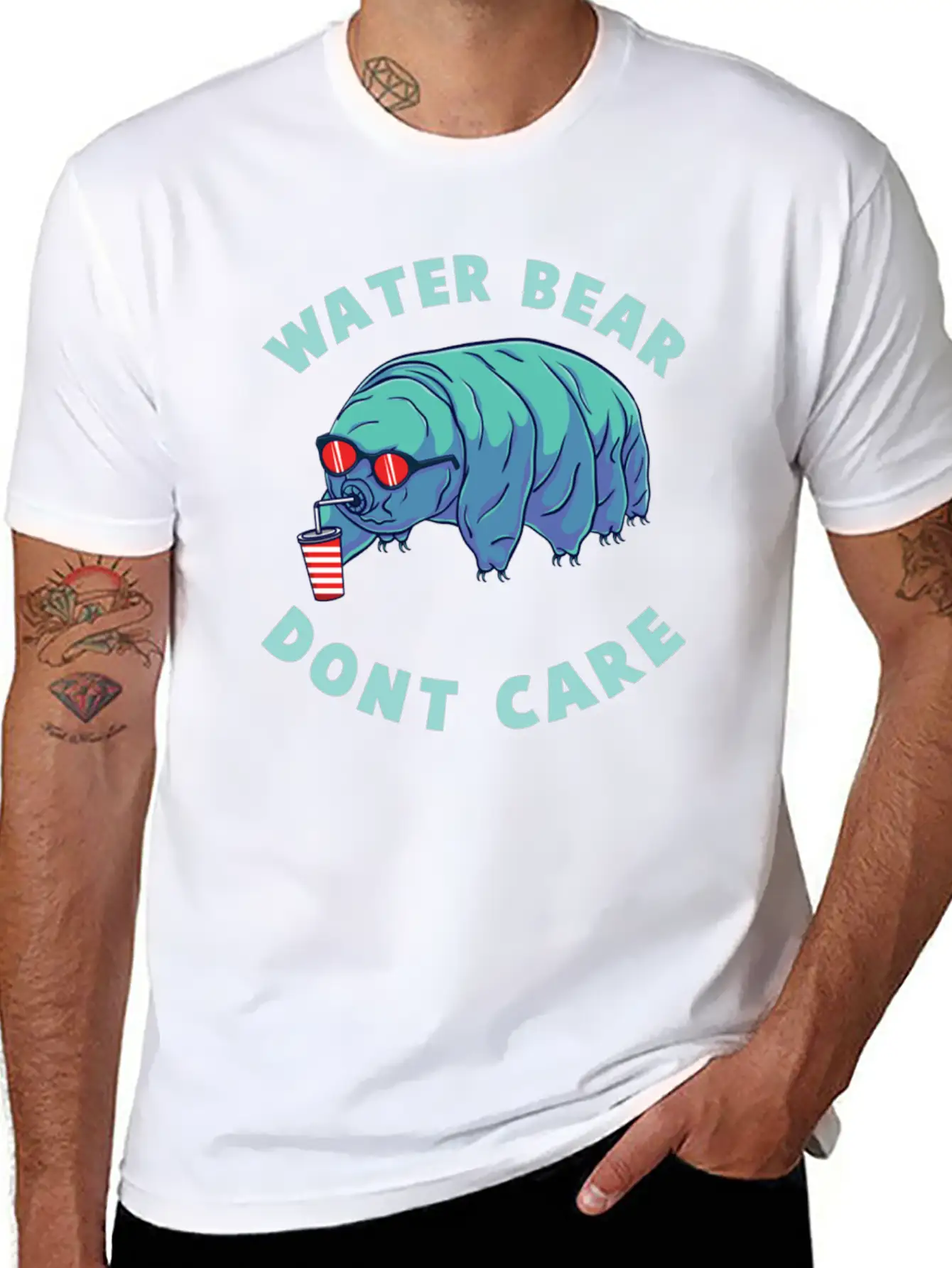 Water Bear Don T Care For Tardigrade Lover Comfortable Minimalist Graphic Tee – Summer Style Essential