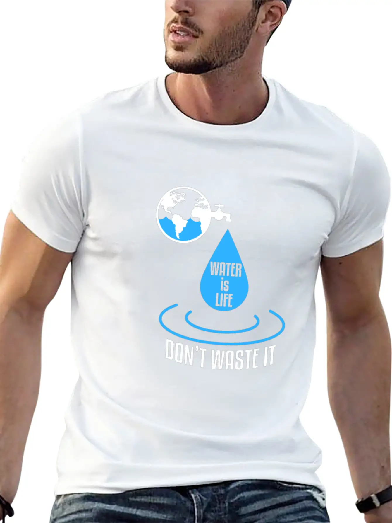Water Protection Essential Cotton Tee For Daily Outfits – Unisex Style