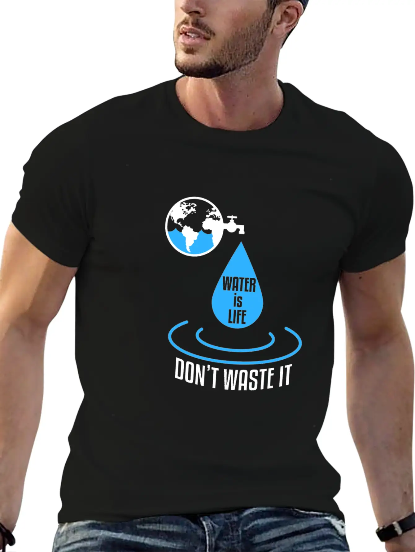 Water Protection Essential Cotton Tee For Daily Outfits – Unisex Style