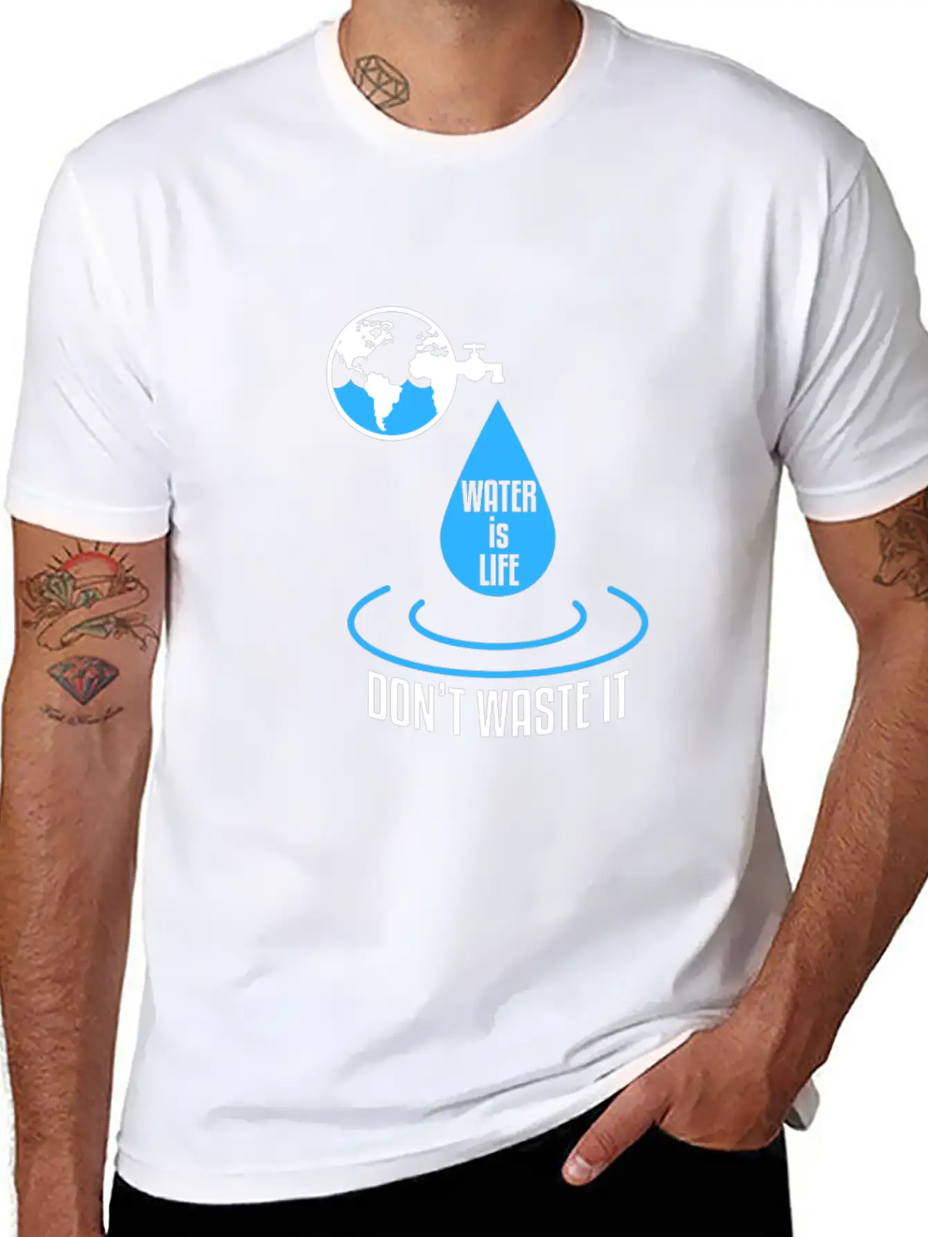 Water Protection Essential Cotton Tee For Daily Outfits – Unisex Style