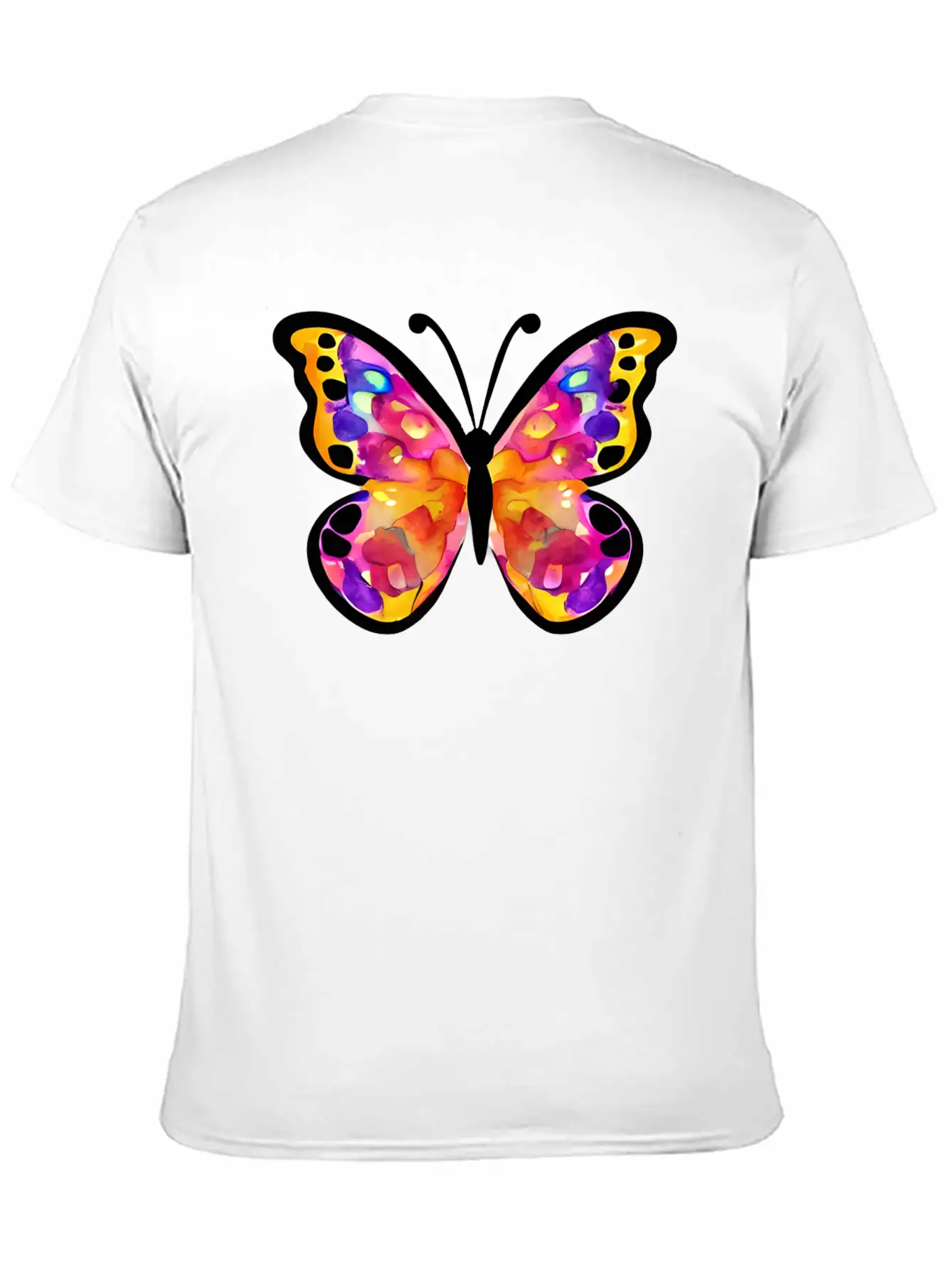 Watercolor Butterfly Basic Graphic T-Shirt – Daily Comfort In Soft Cotton