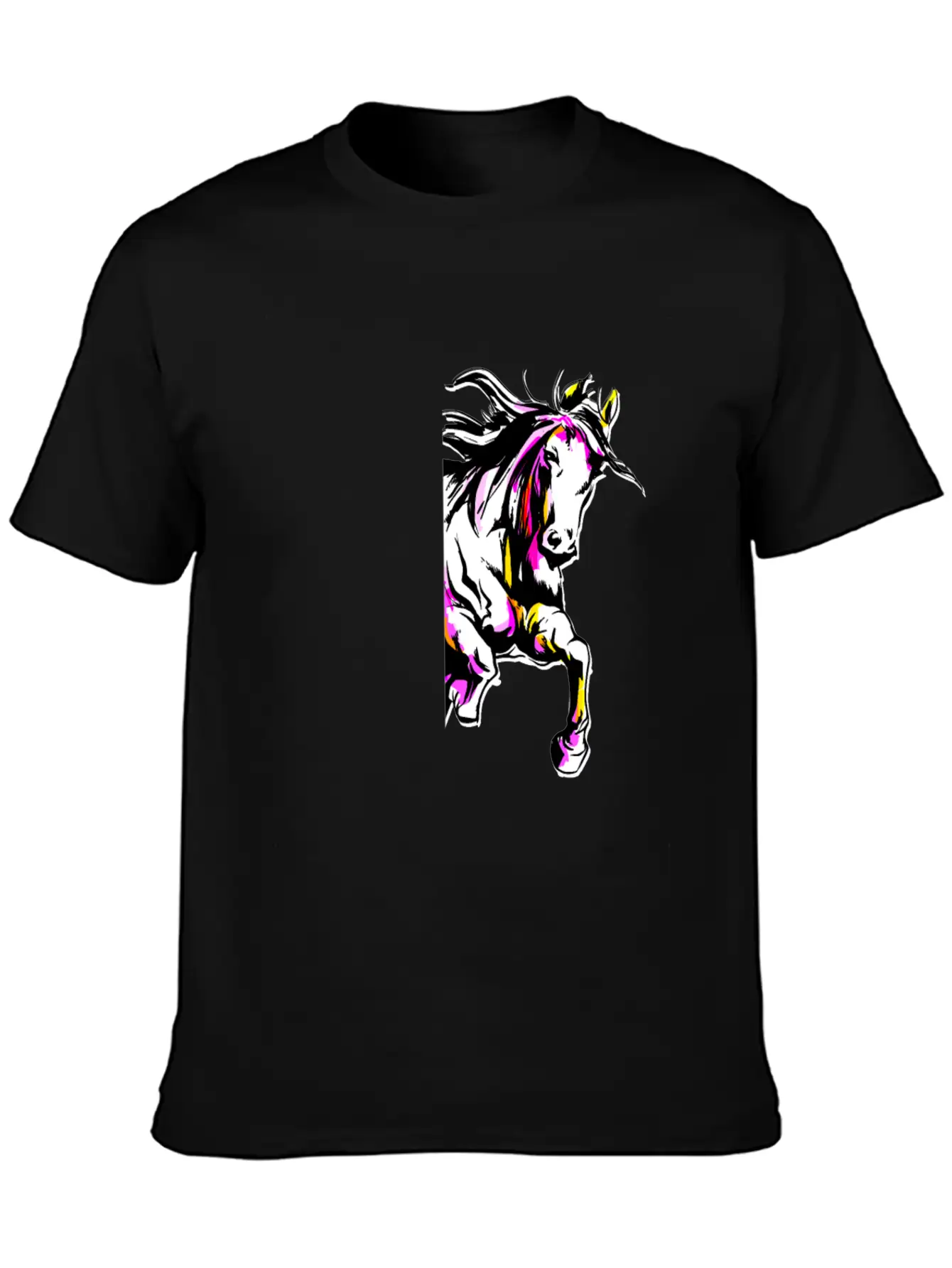 Watercolor Horse Relaxed Everyday Tee – Lightweight And Durable Cotton