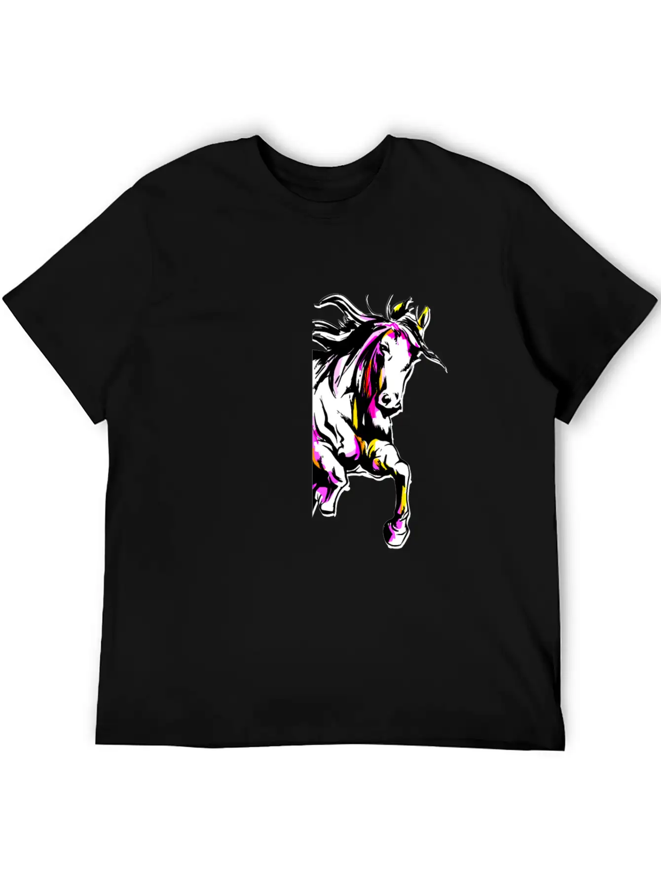 Watercolor Horse Relaxed Everyday Tee – Lightweight And Durable Cotton